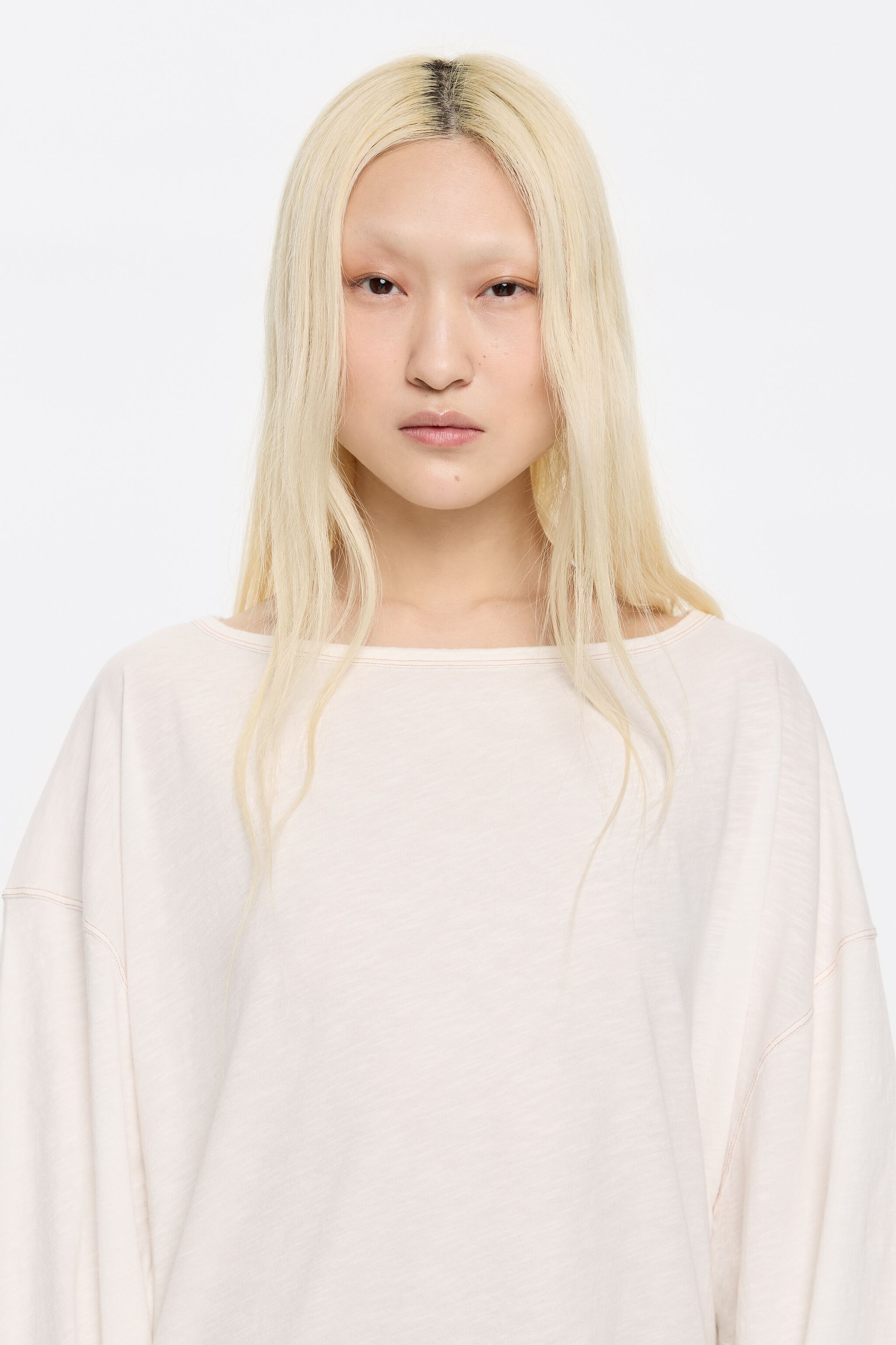 Ivory cotton T-shirt