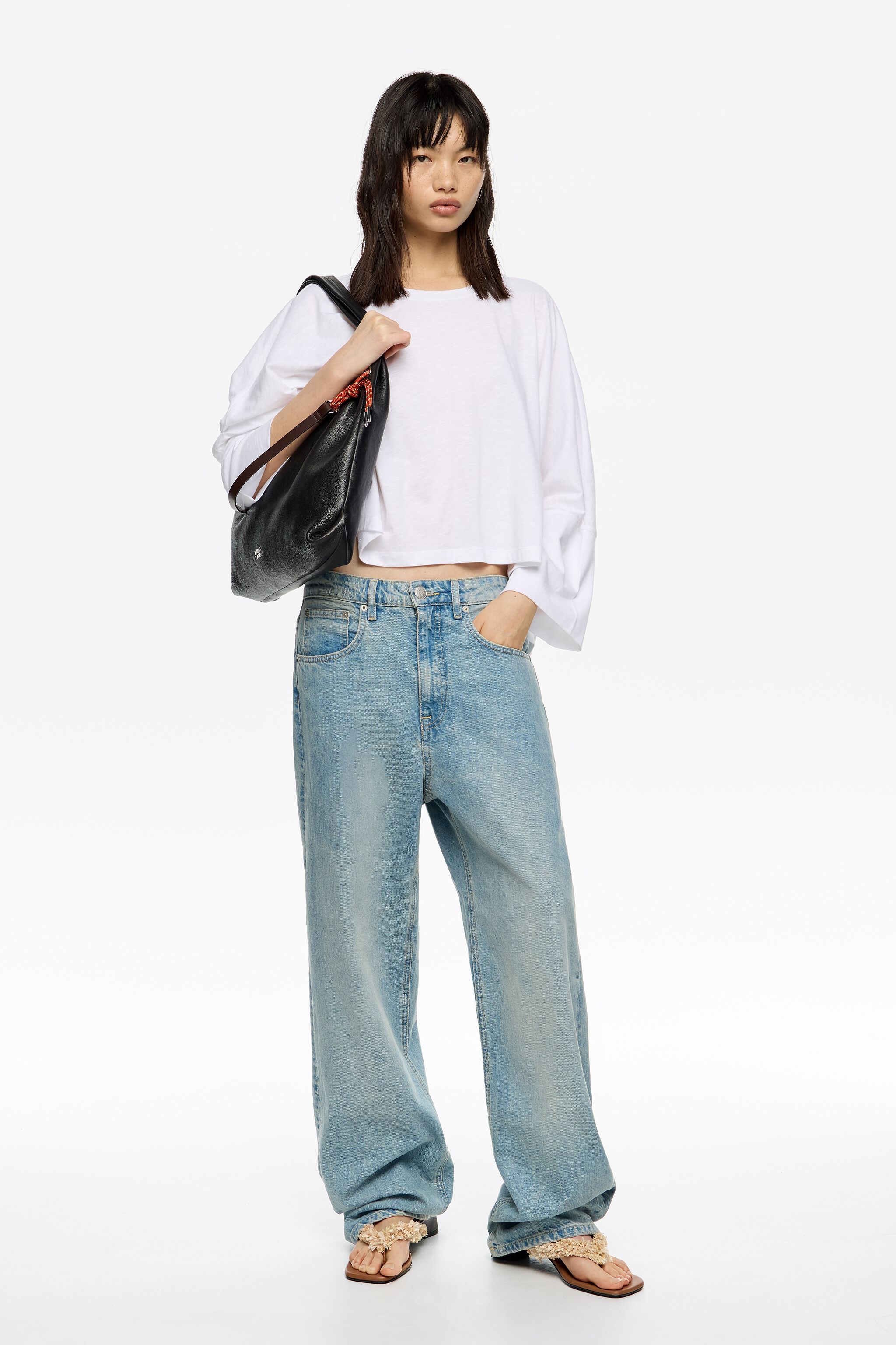 Oversize white cotton shirt