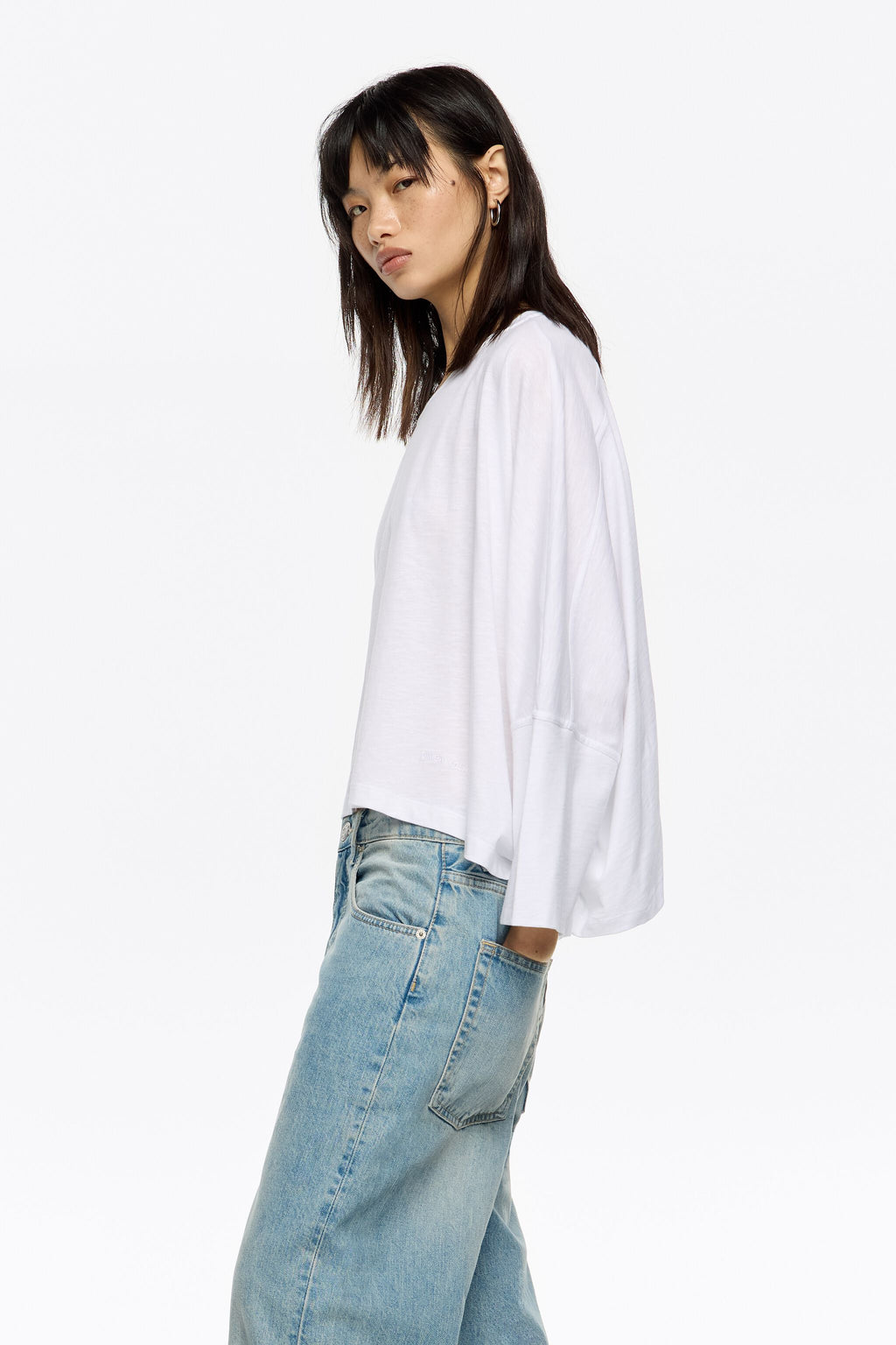 Oversize white cotton shirt
