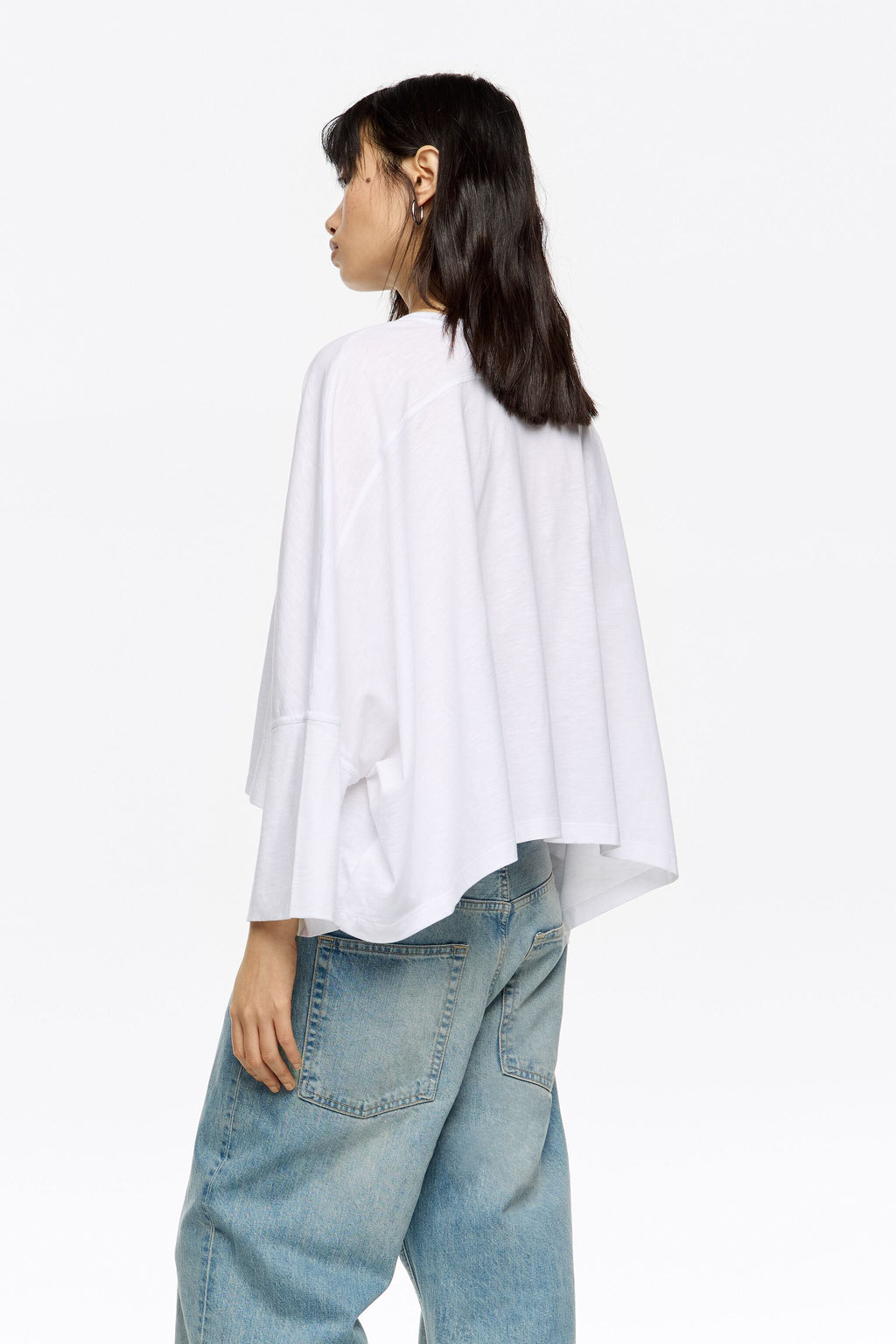 Oversize white cotton shirt