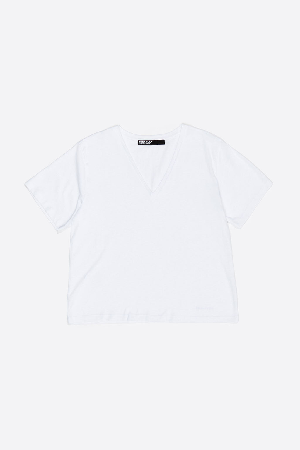 White V-neck cotton T-shirt