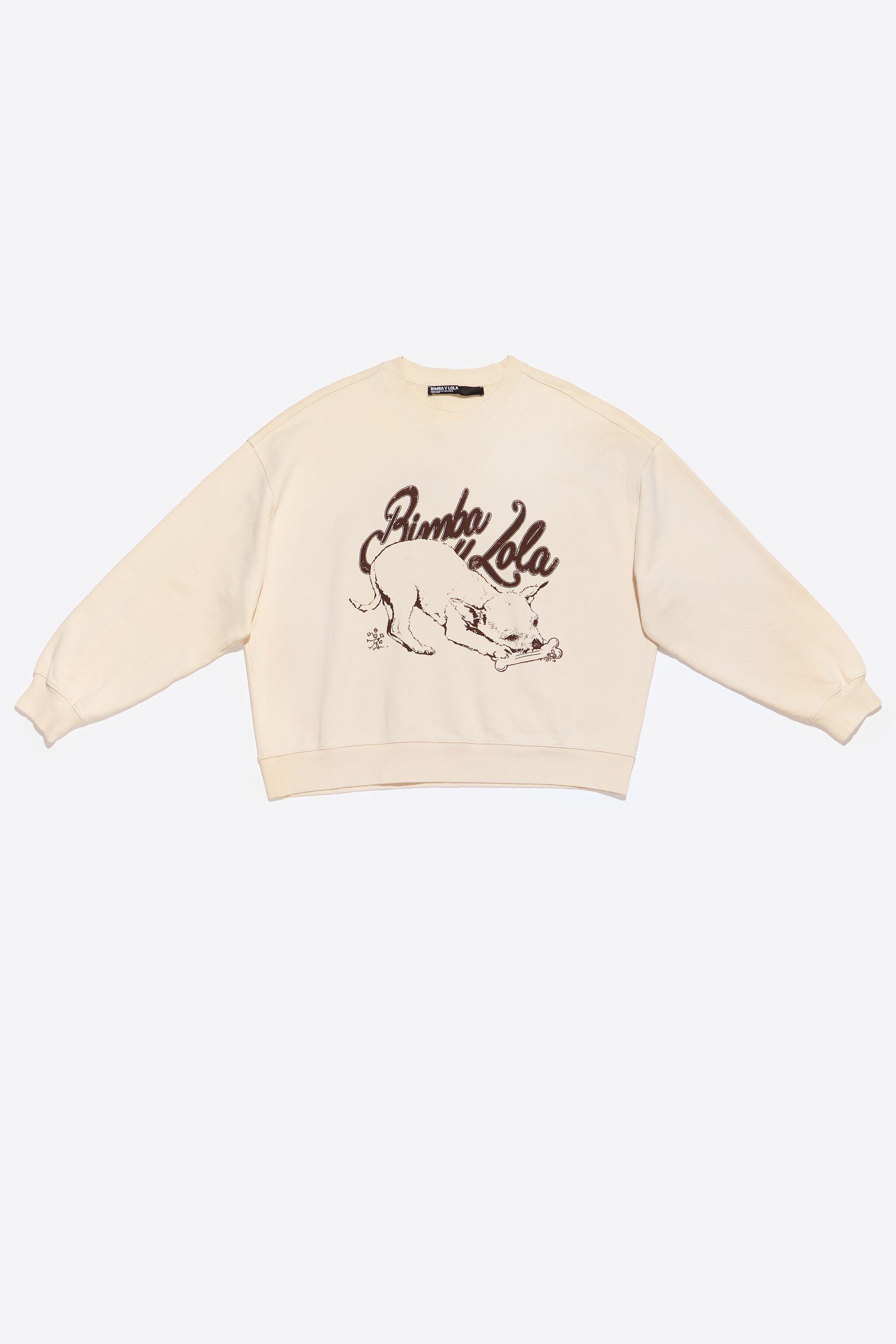 Sand cotton logo sweatshirt