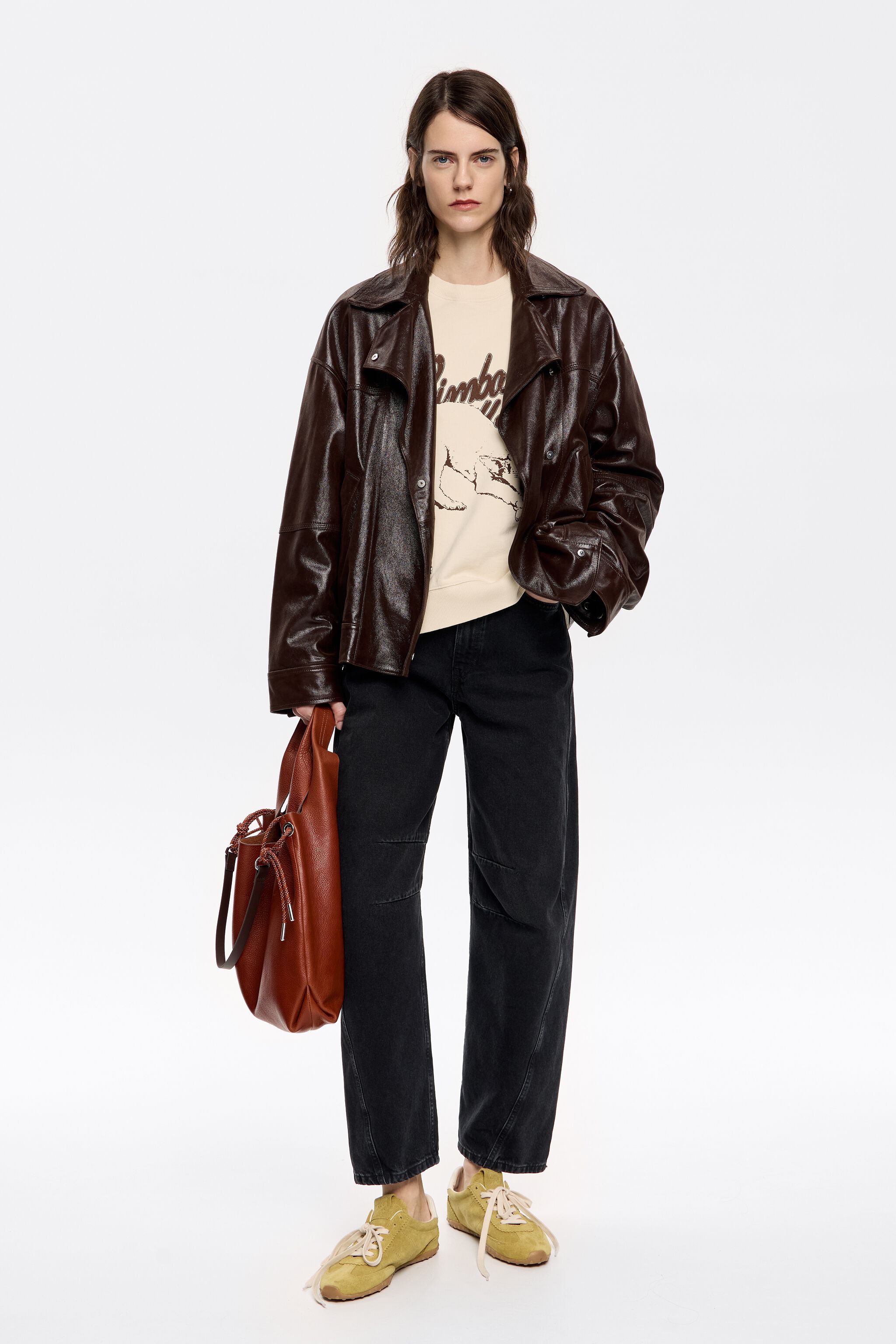 Sand cotton logo sweatshirt