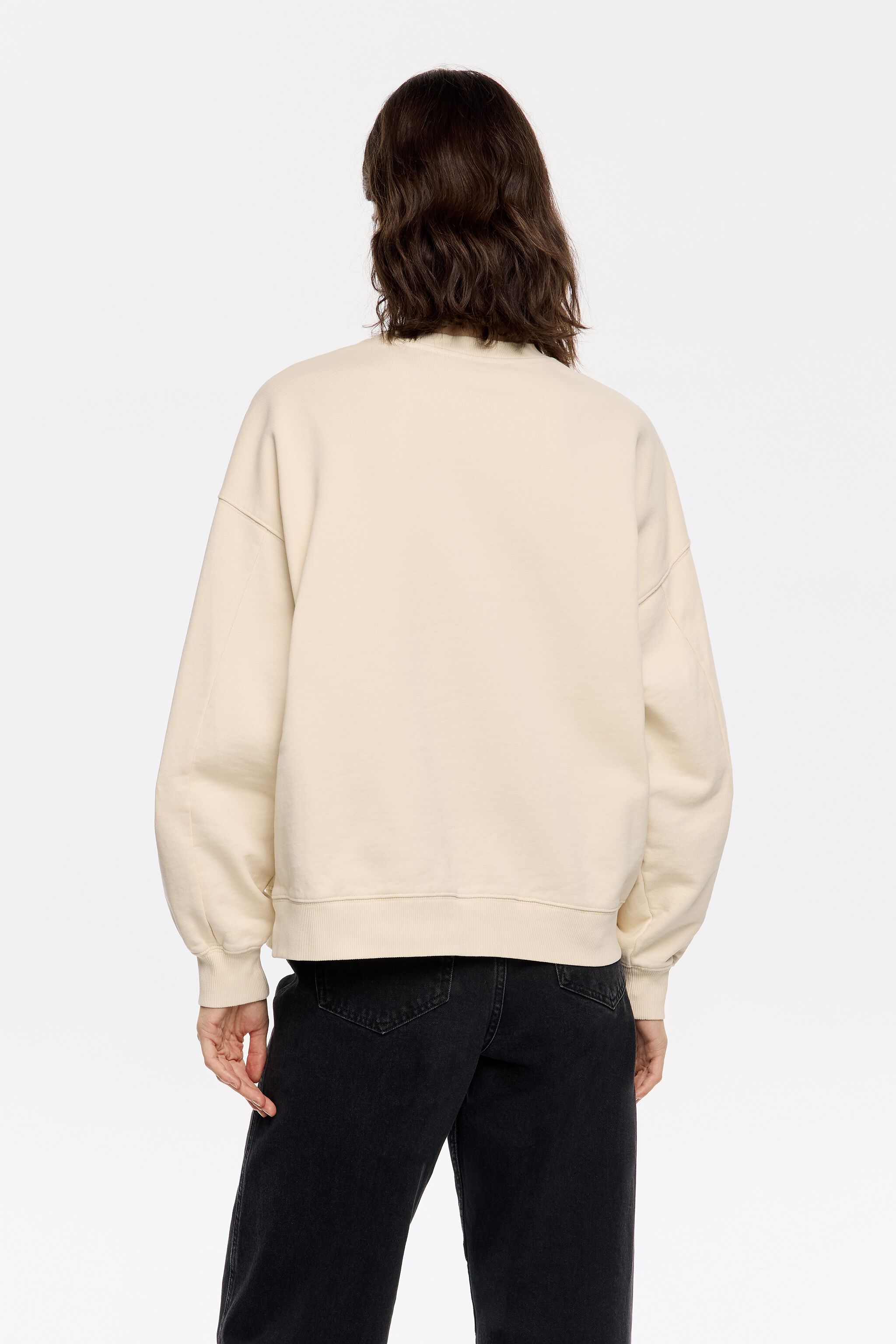 Sand cotton logo sweatshirt