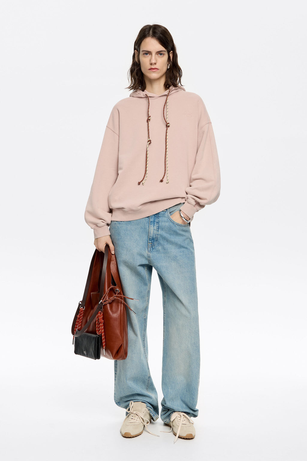 Powder pink logo sweatshirt