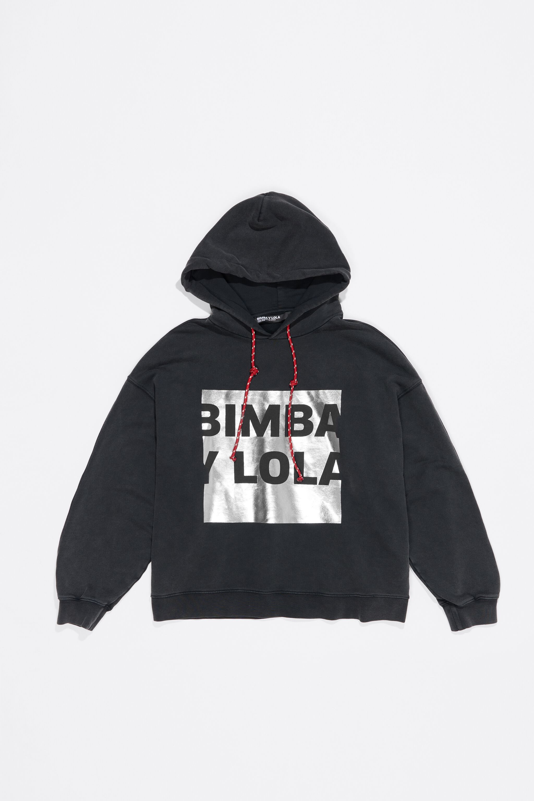 Washed black oversize logo sweatshirt
