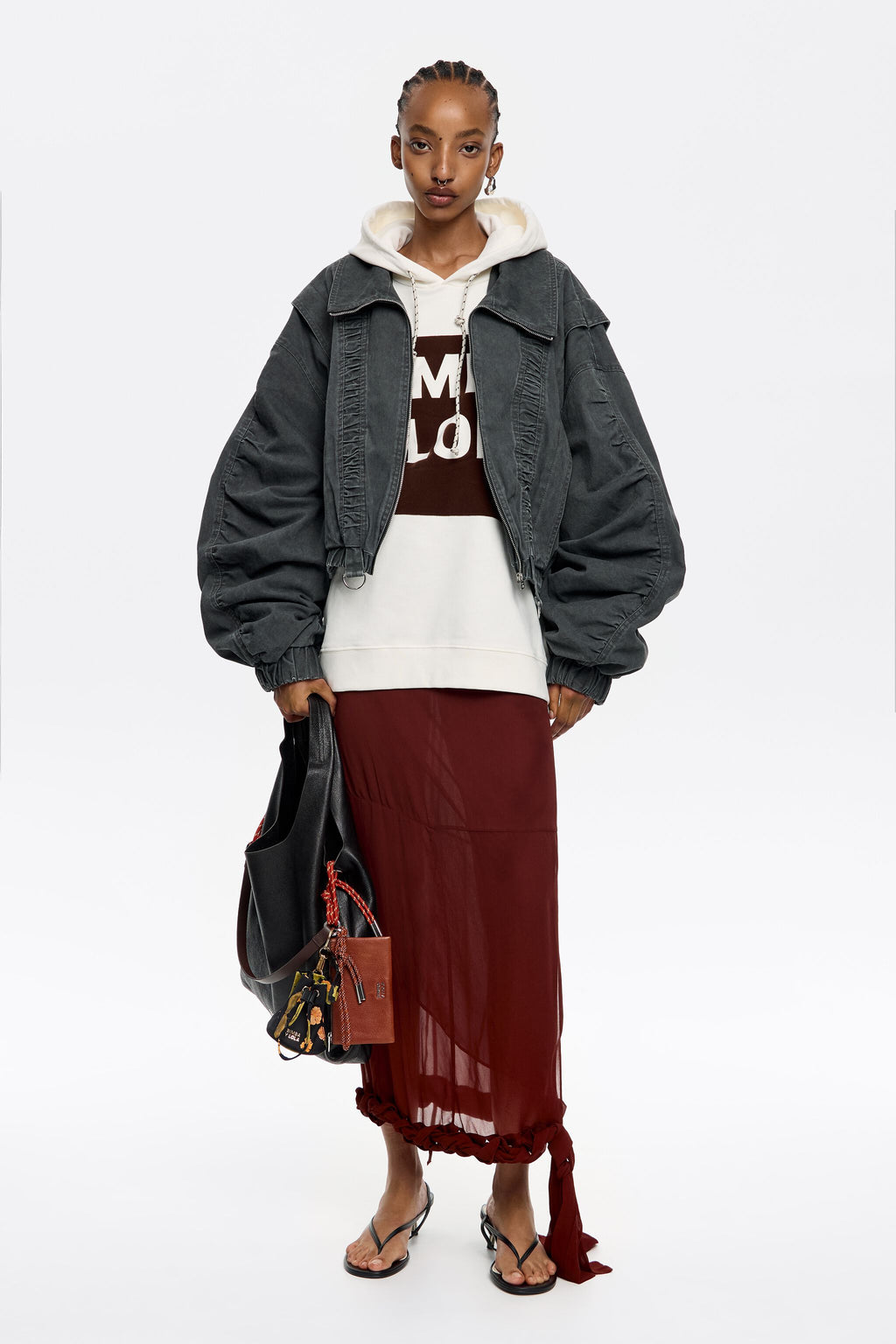 White oversize logo sweatshirt