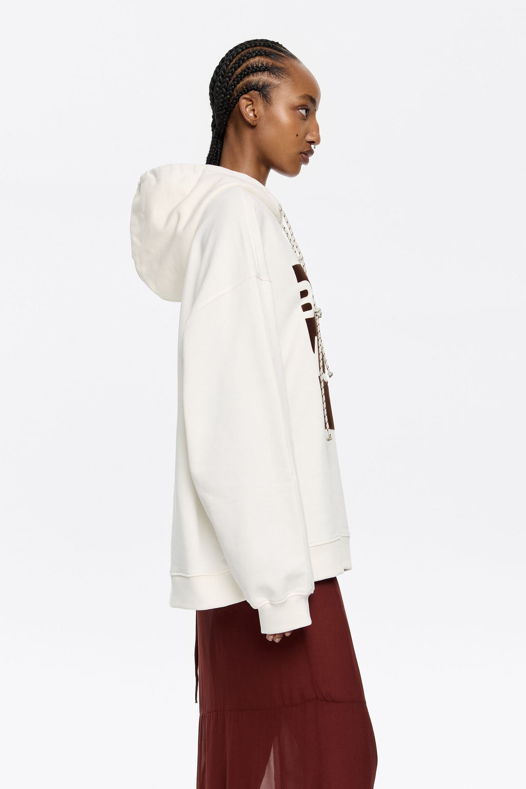 White oversize logo sweatshirt