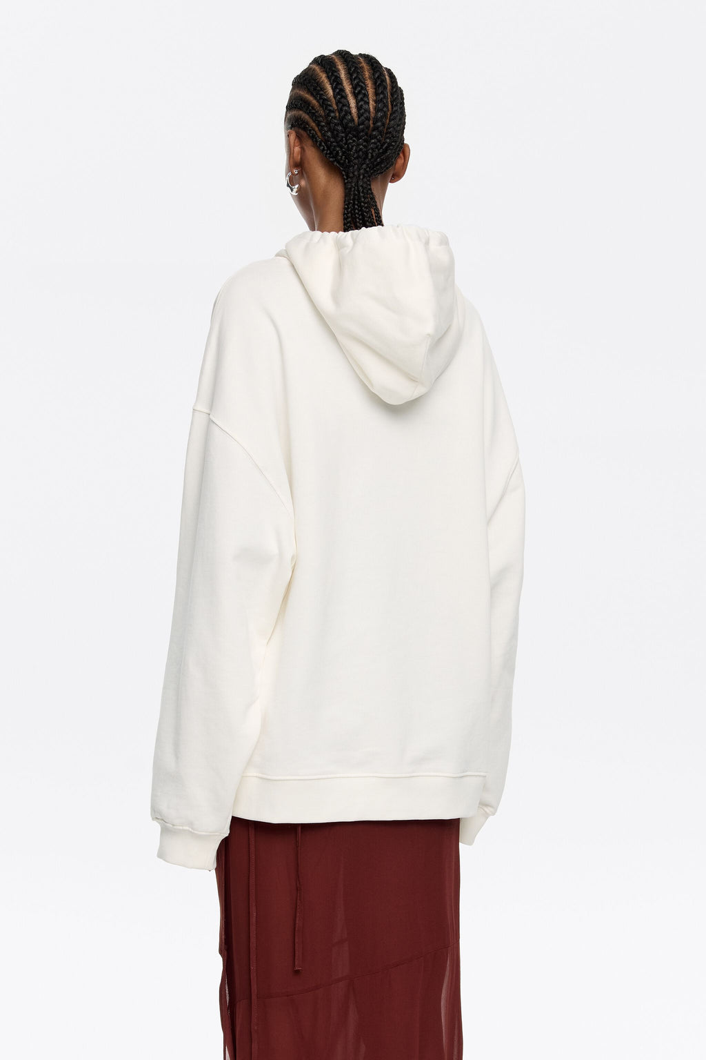 White oversize logo sweatshirt