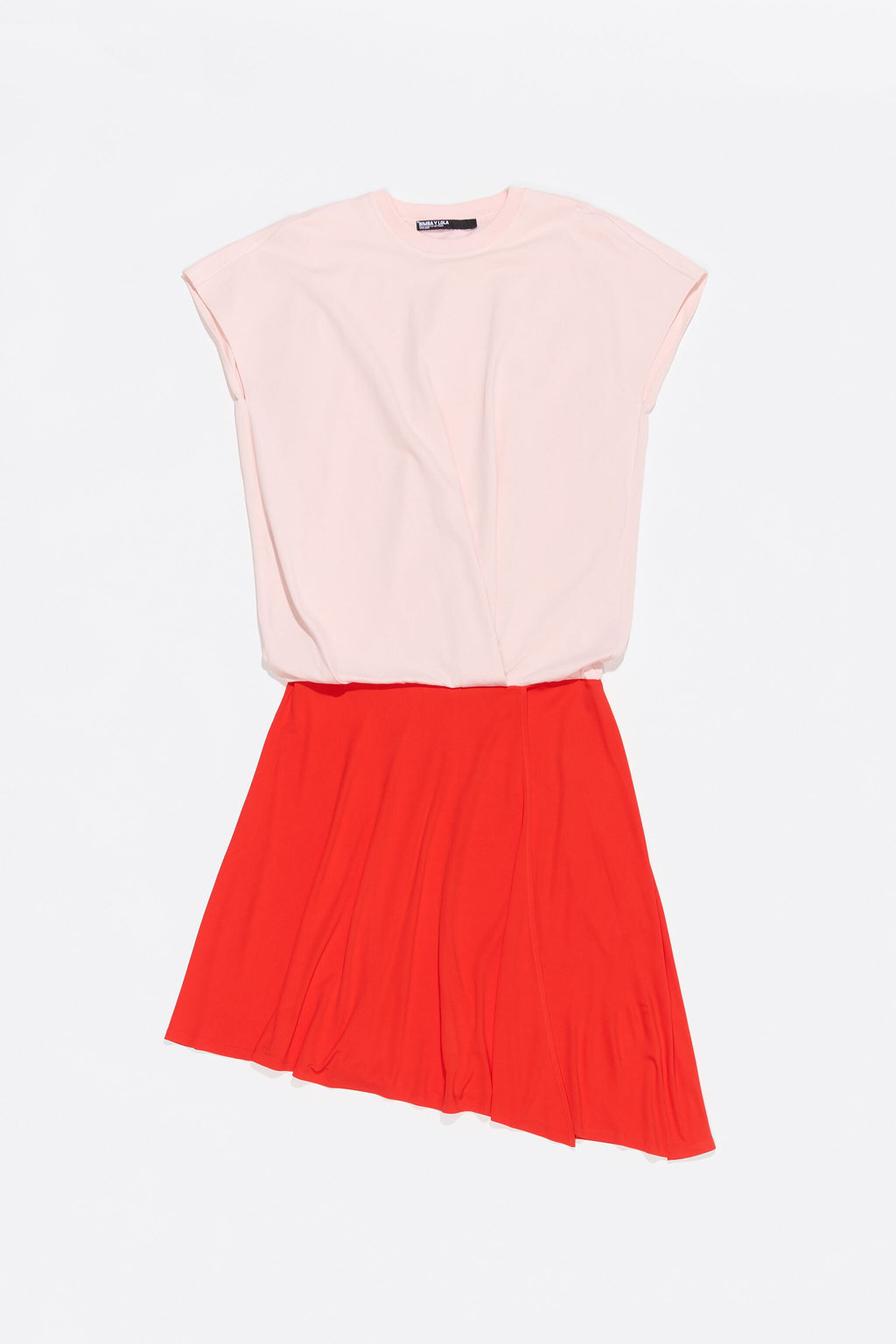 Pink and red sweatshirt dress