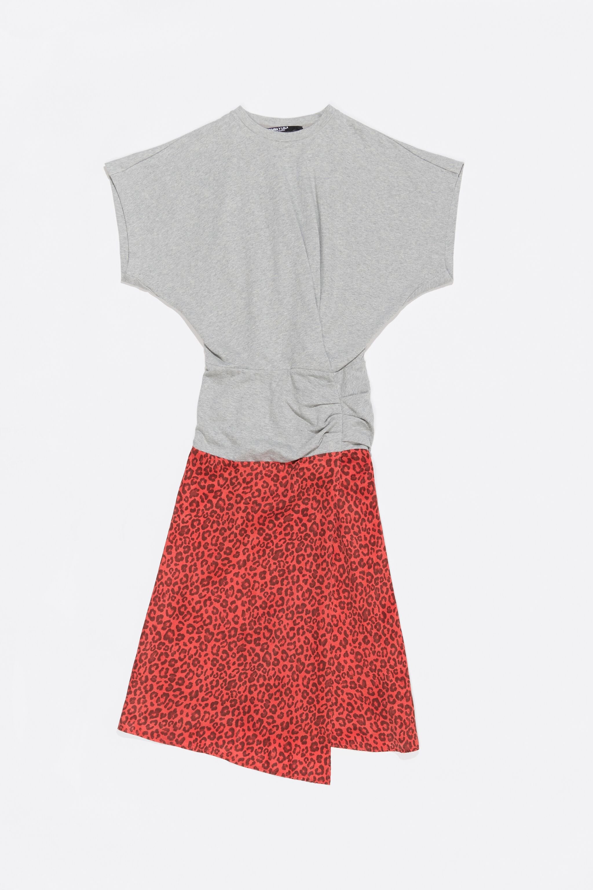 Red Animalspots sweatshirt dress