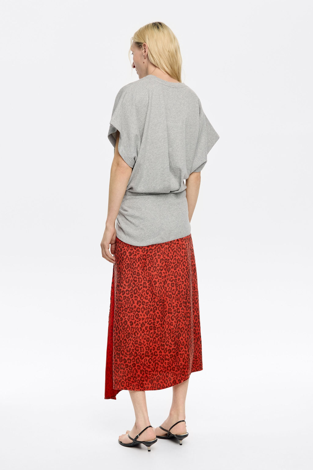 Red Animalspots sweatshirt dress
