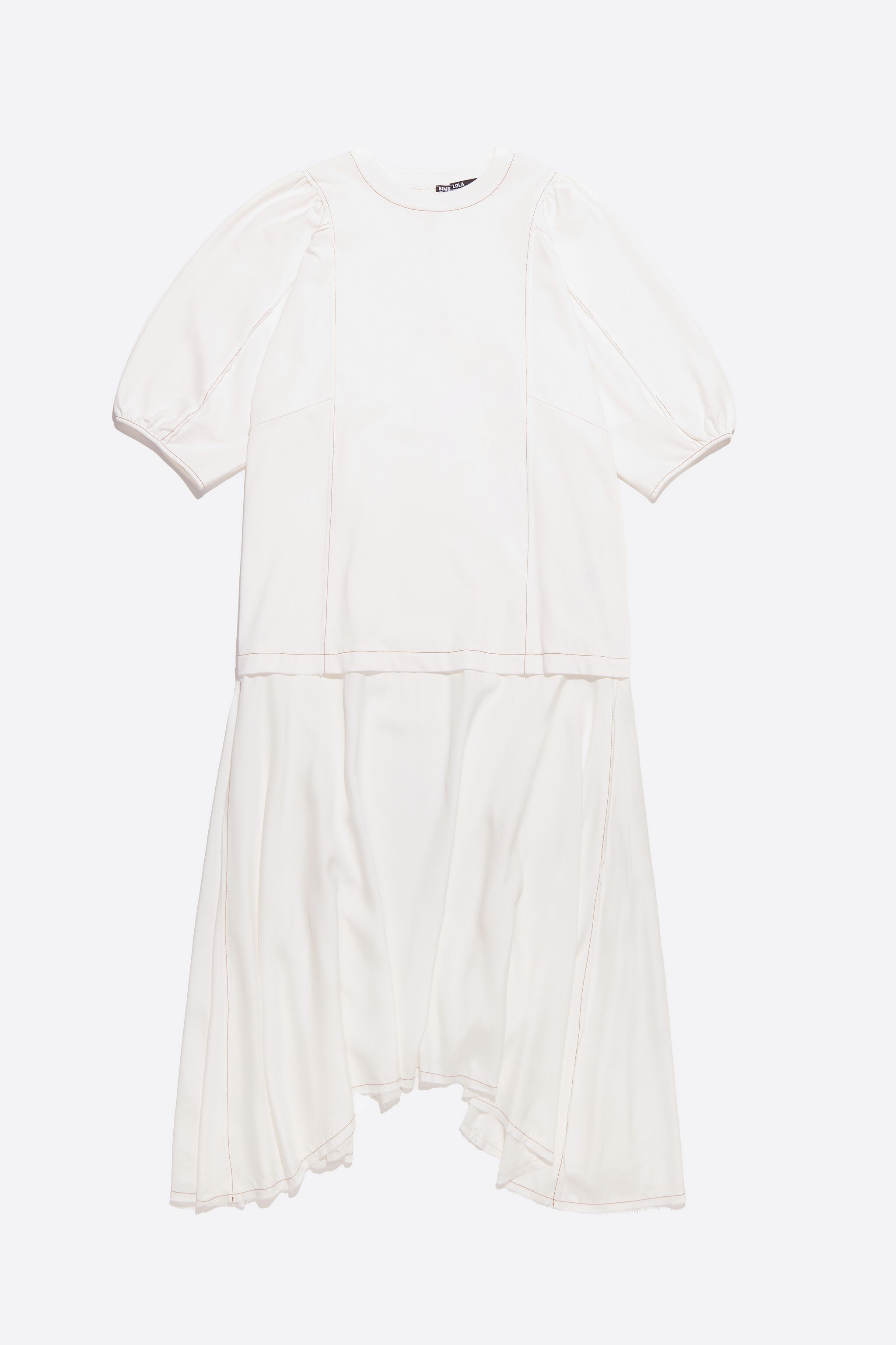 White flared A-line dress