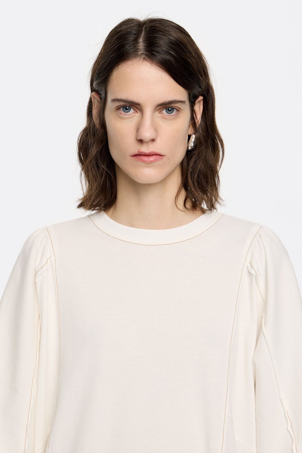 White flared A-line dress