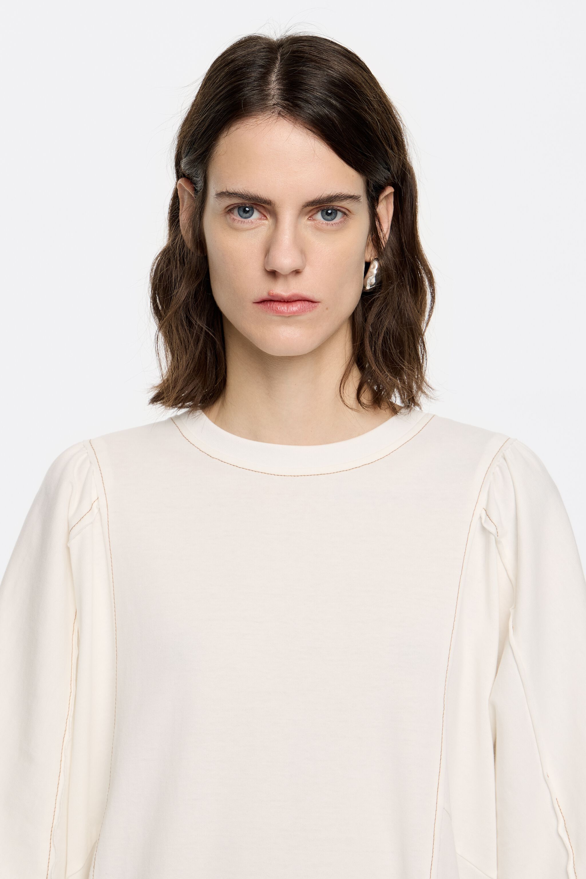 White flared A-line dress