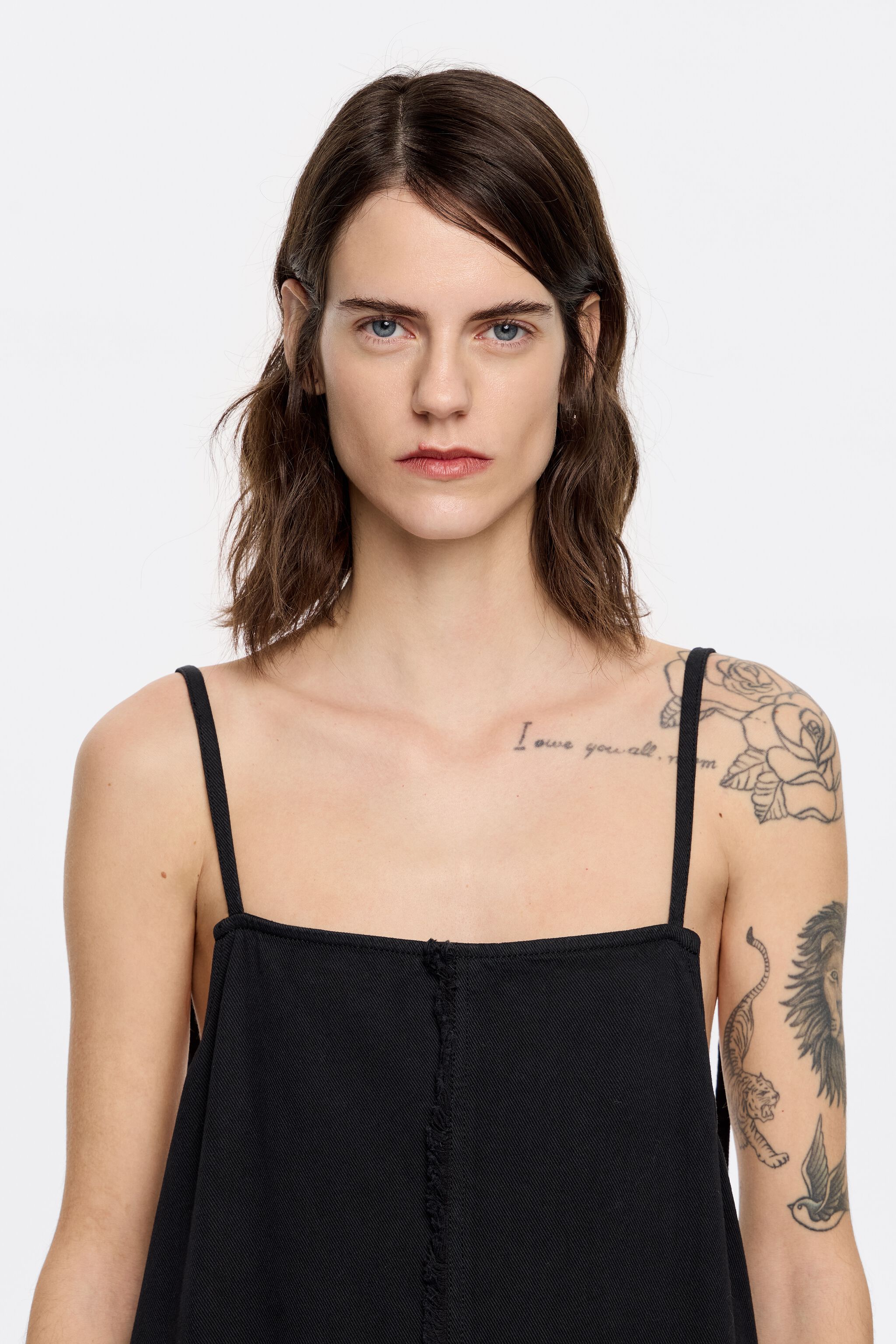 Black A-line midi dress