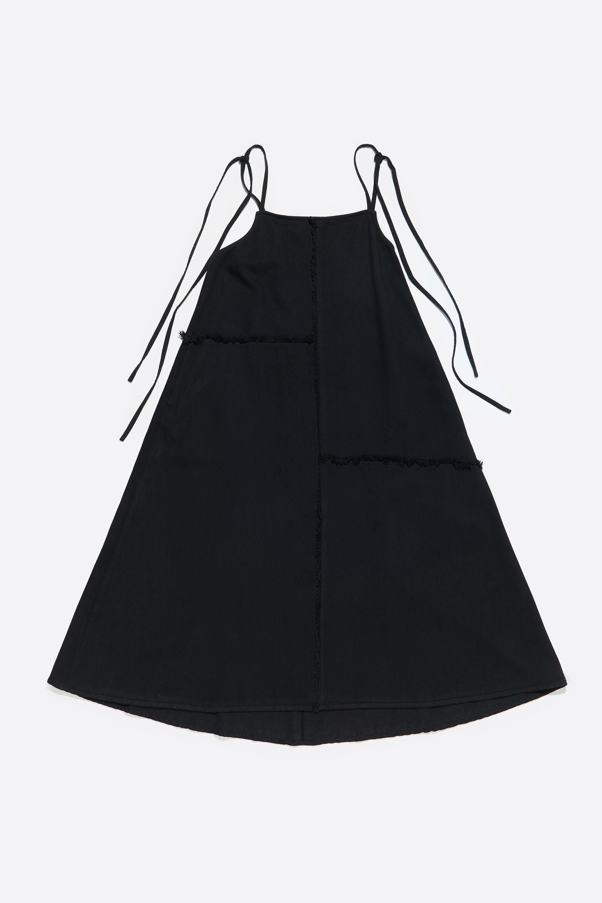 Black A-line midi dress