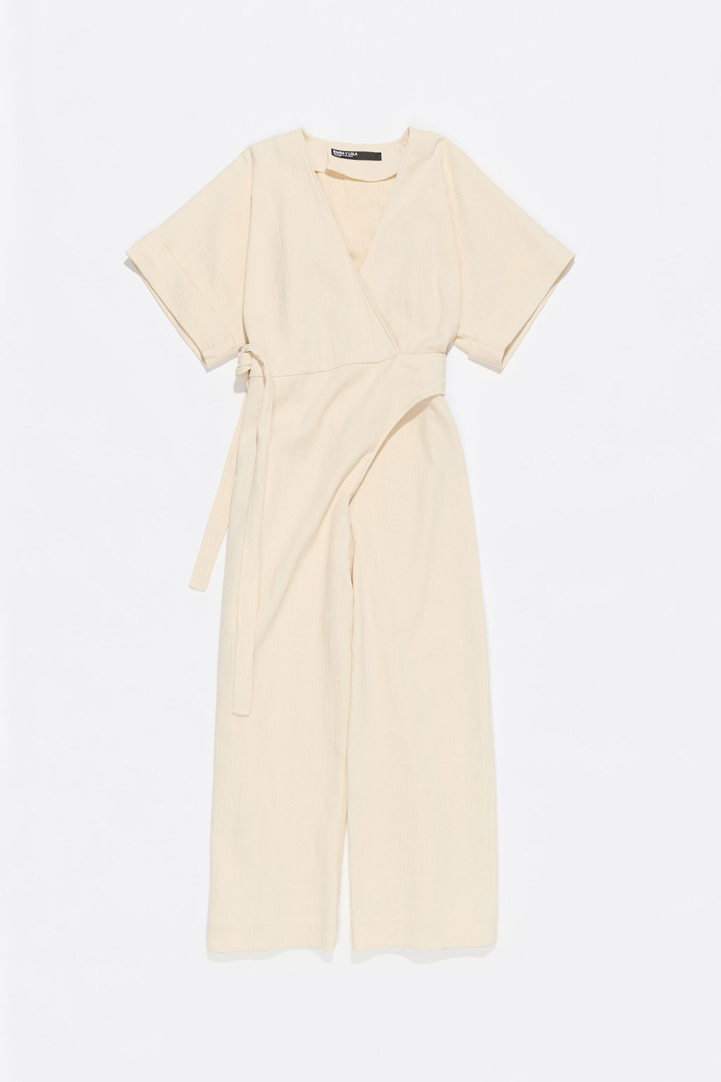 Vanilla cotton wrap jumpsuit