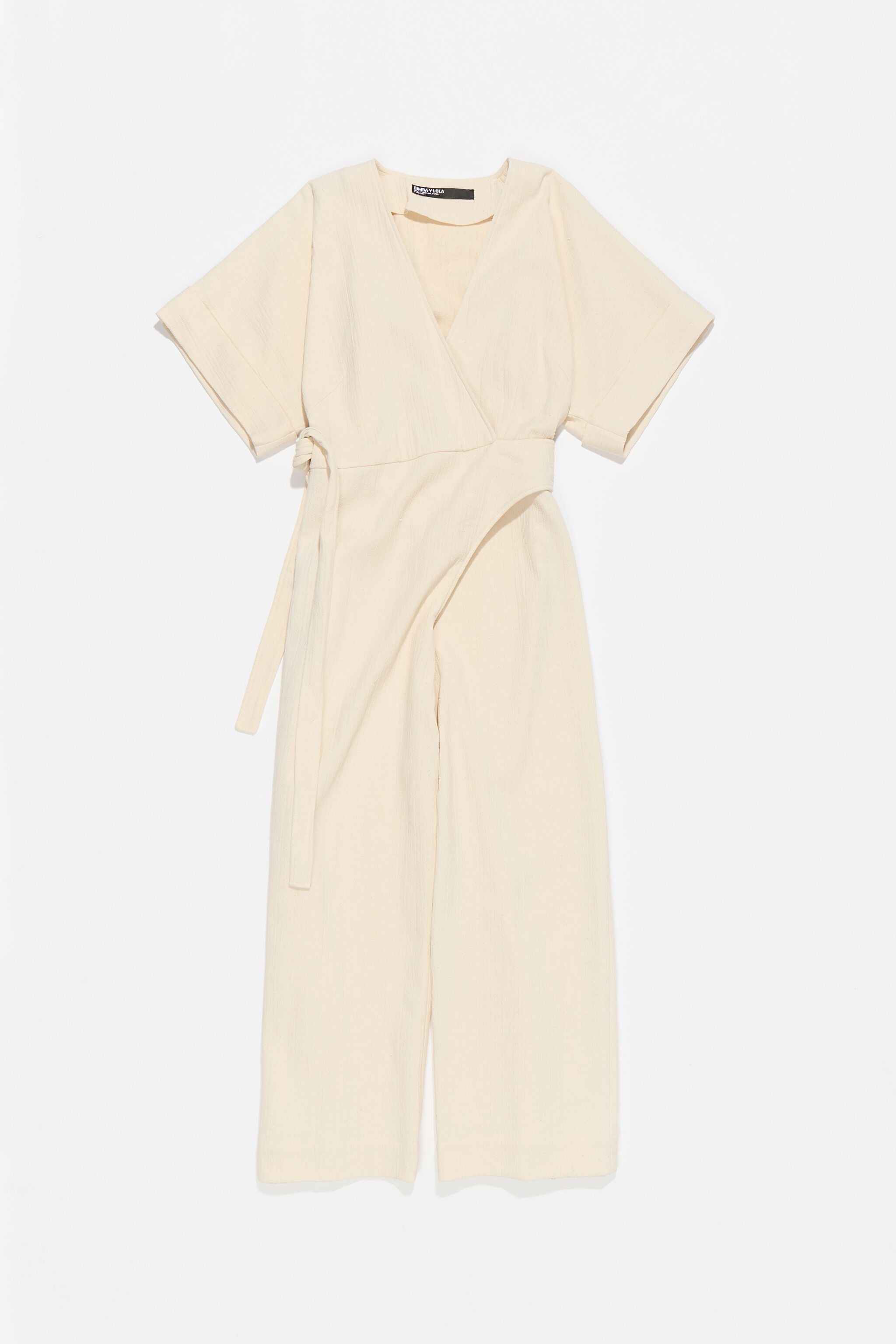 Vanilla cotton wrap jumpsuit