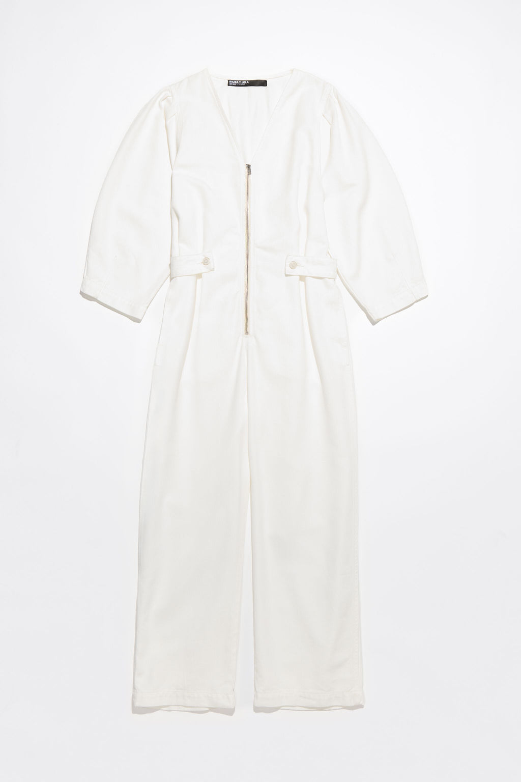Long white cotton jumpsuit