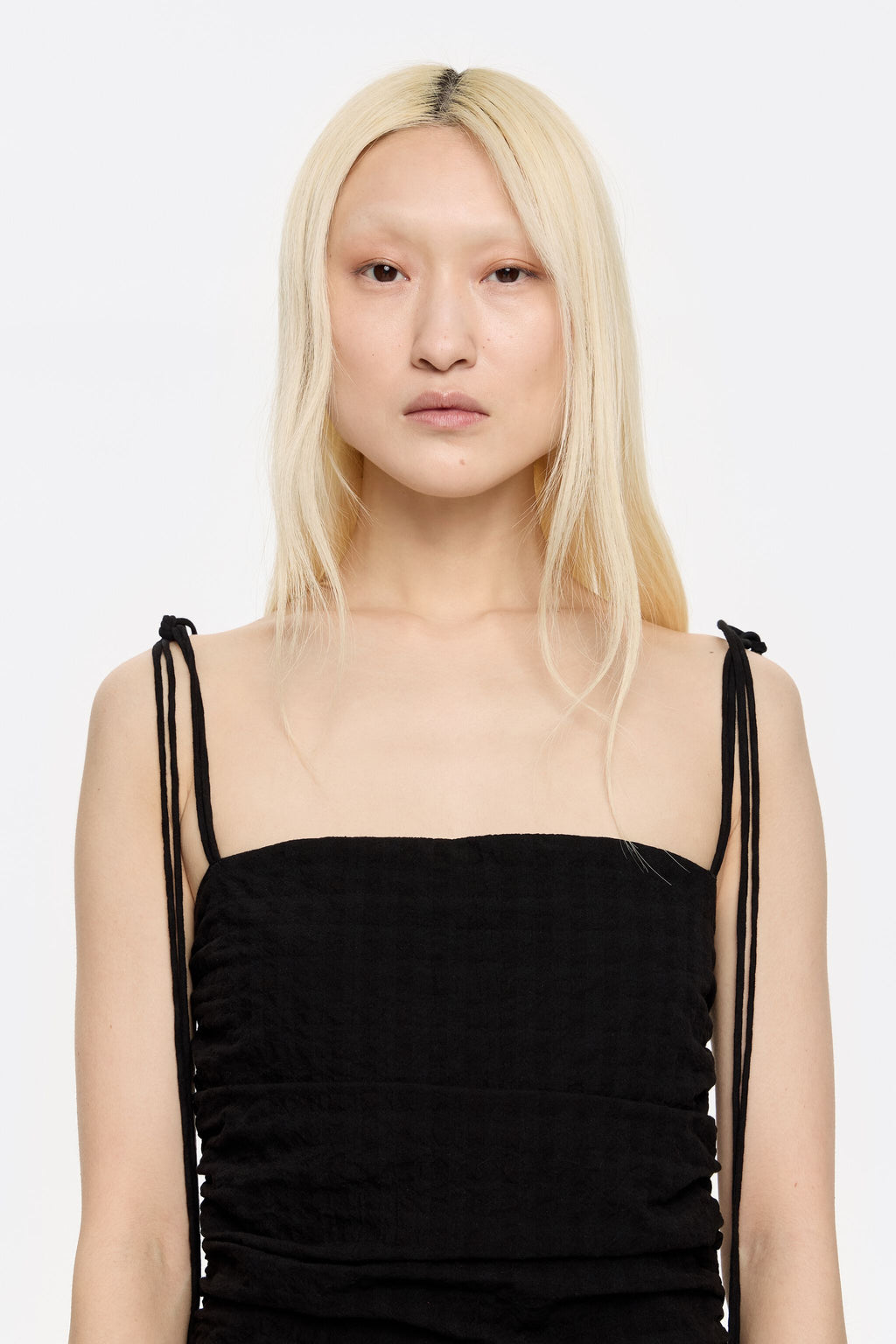 Black checked textured jumpsuit