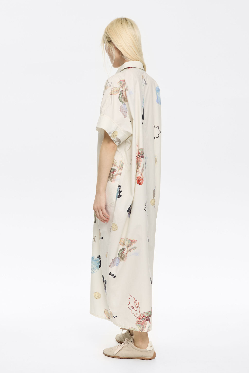 Oversize ivory Chameleon shirt dress