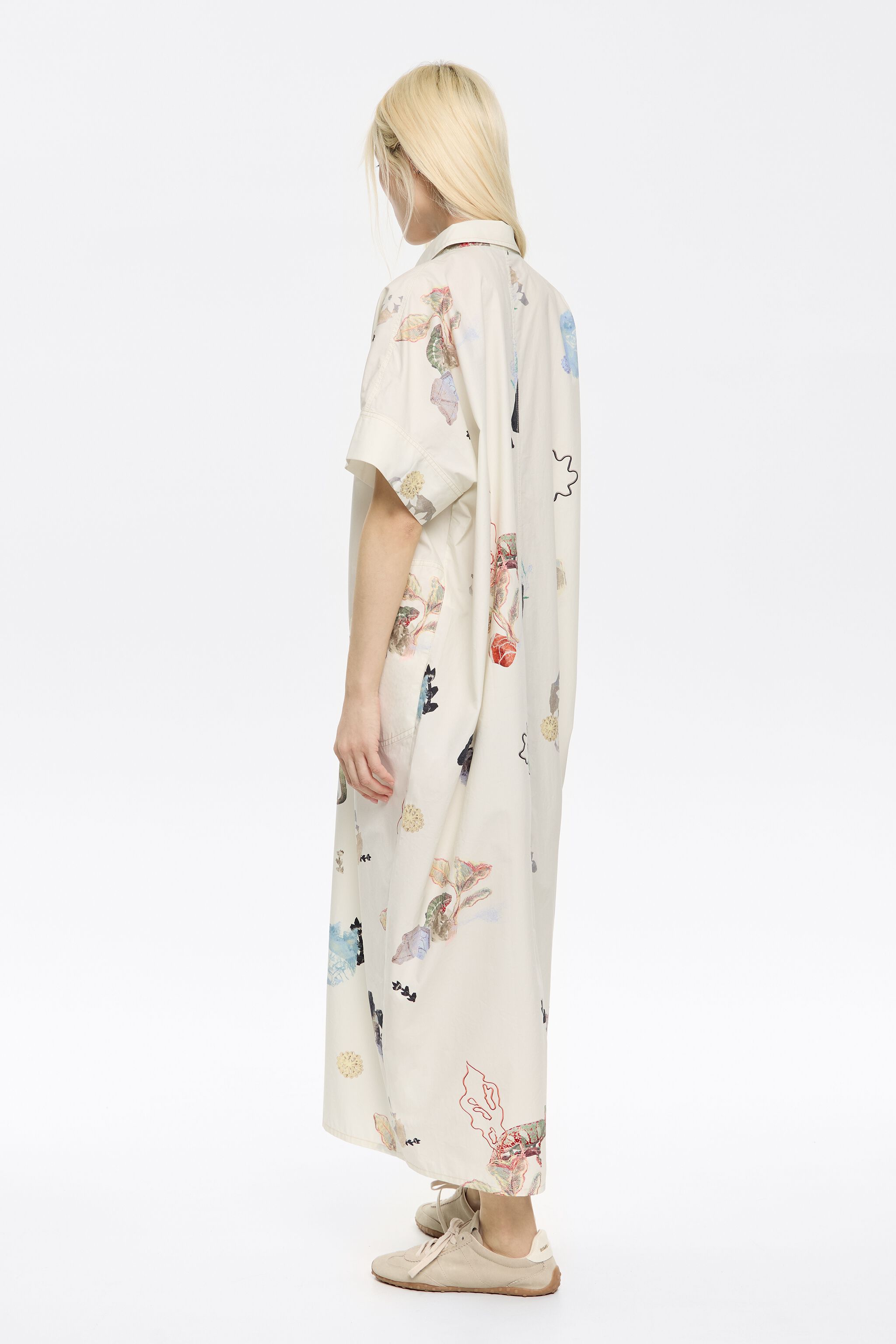 Oversize ivory Chameleon shirt dress