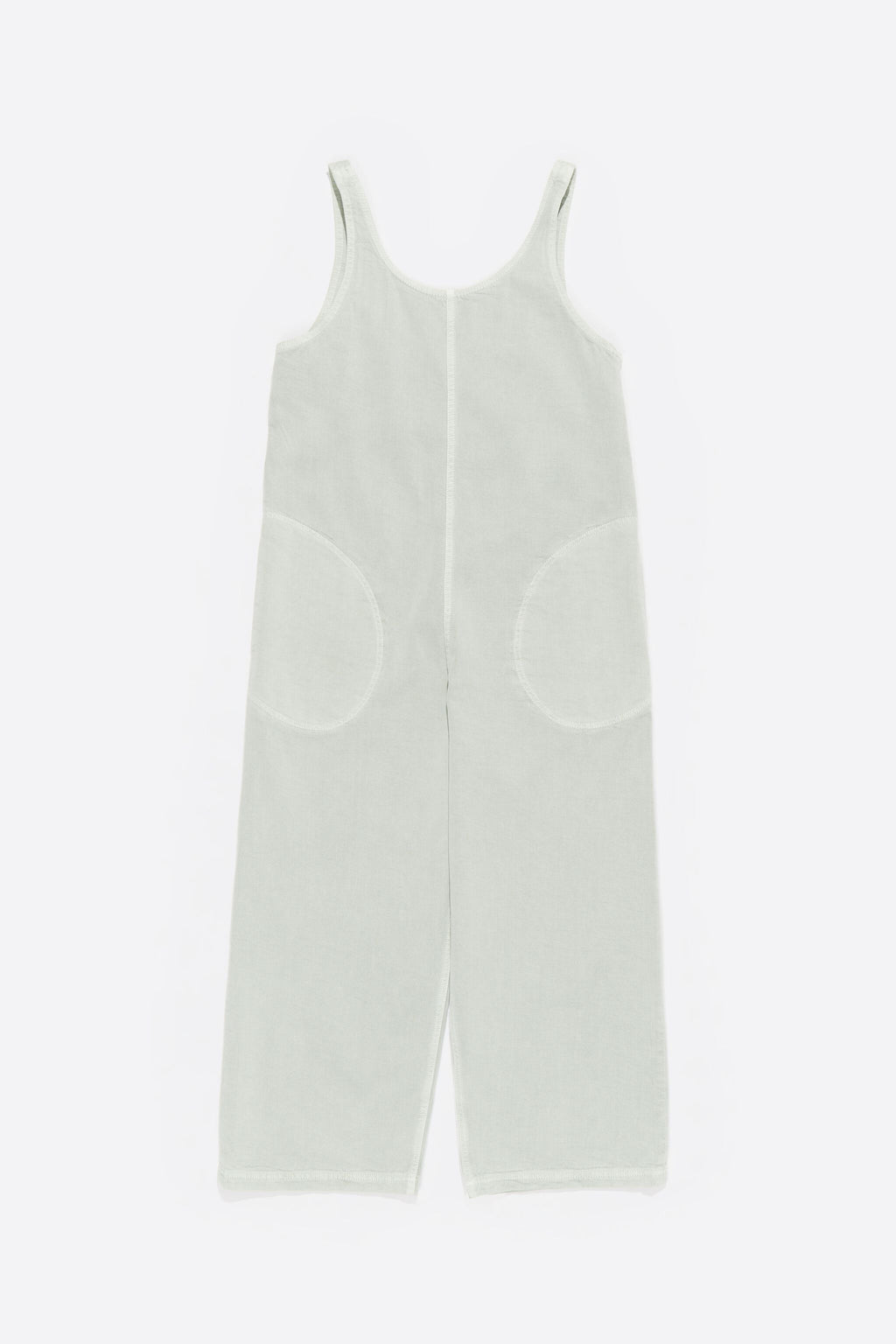 Aquamarine denim ankle length jumpsuit