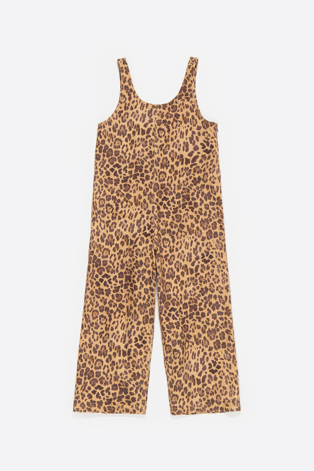 Beige Leopard denim jumpsuit
