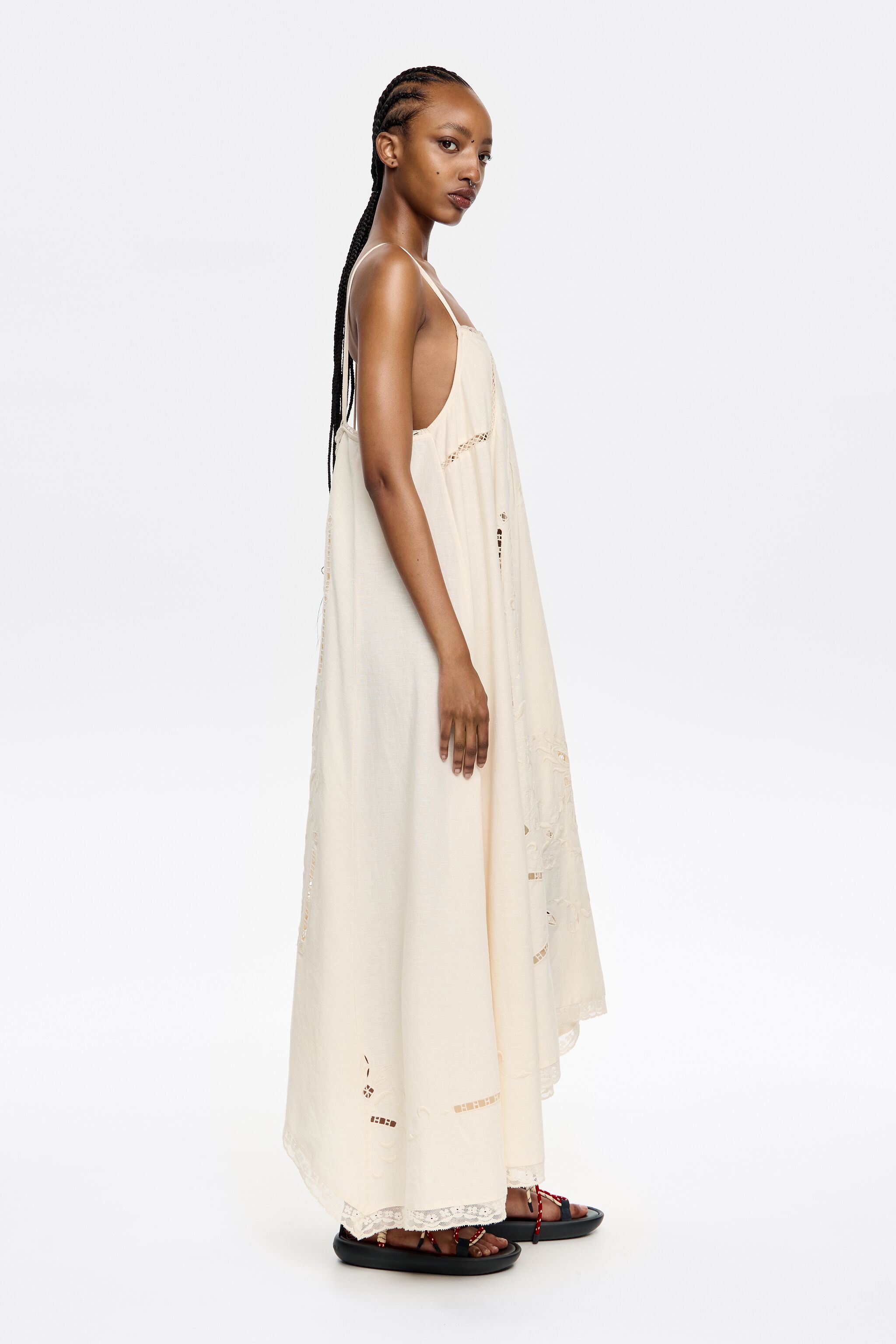 Cream broderie anglaise dress