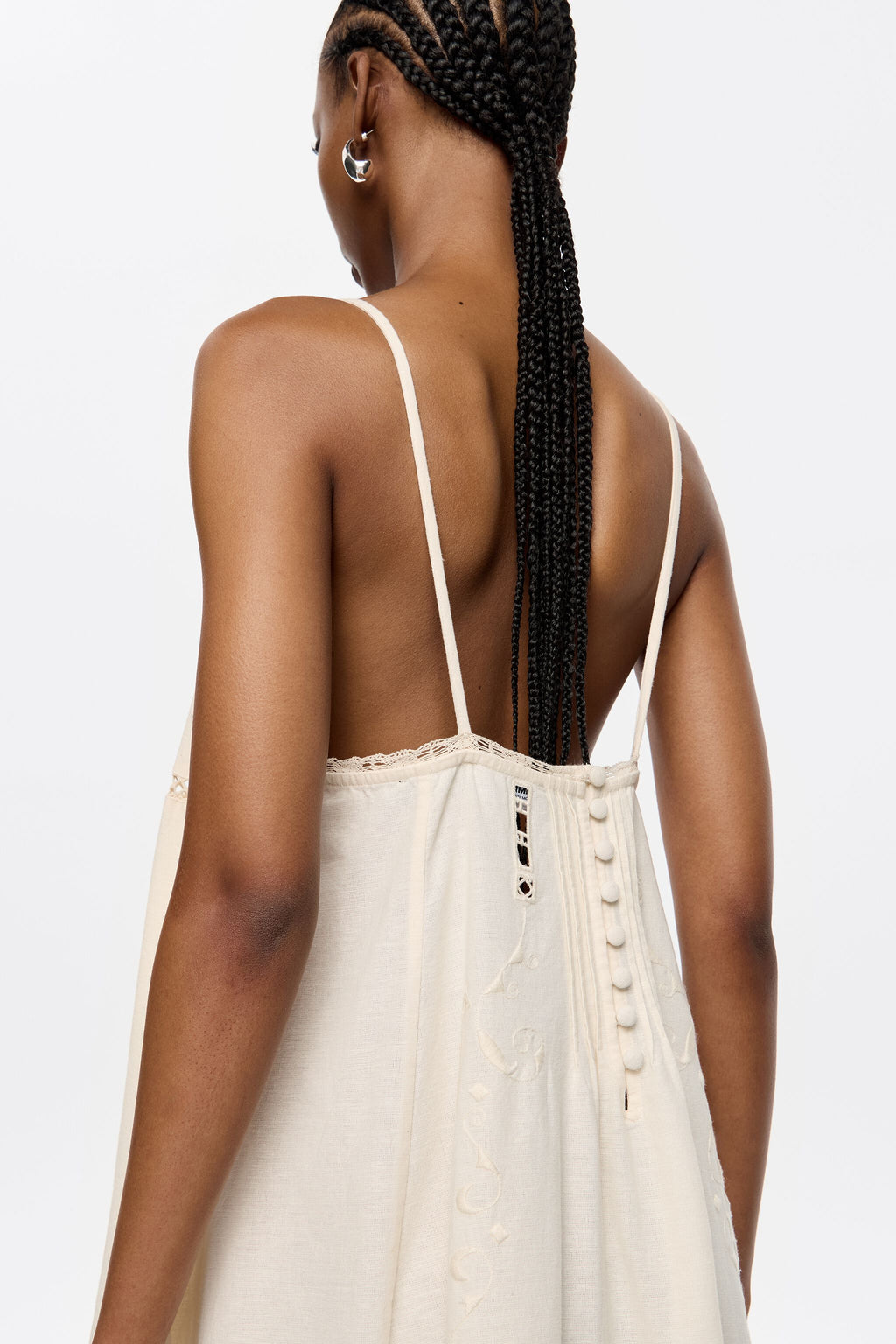 Cream broderie anglaise dress