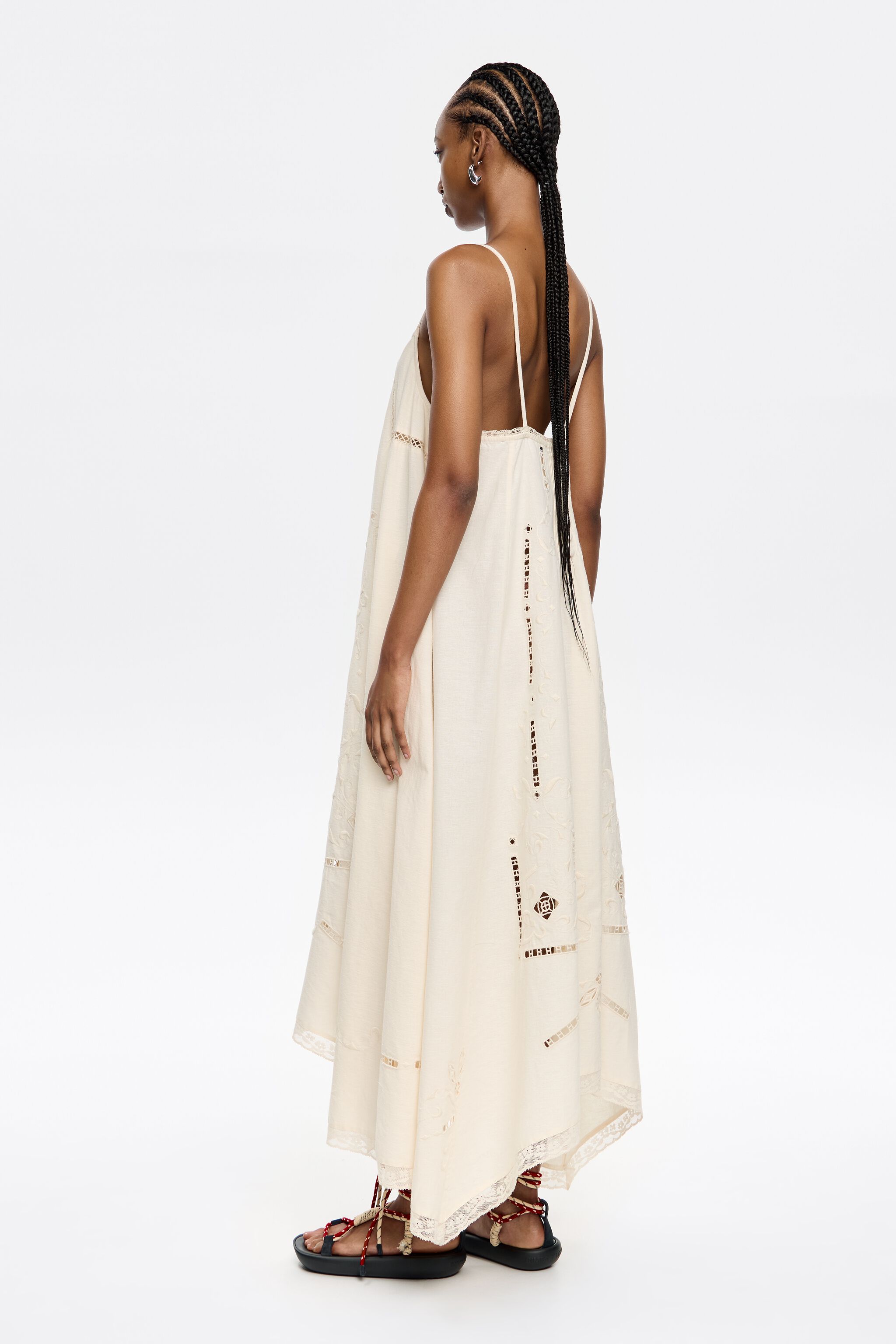 Cream broderie anglaise dress