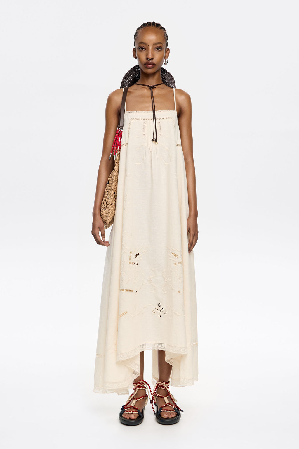 Cream broderie anglaise dress