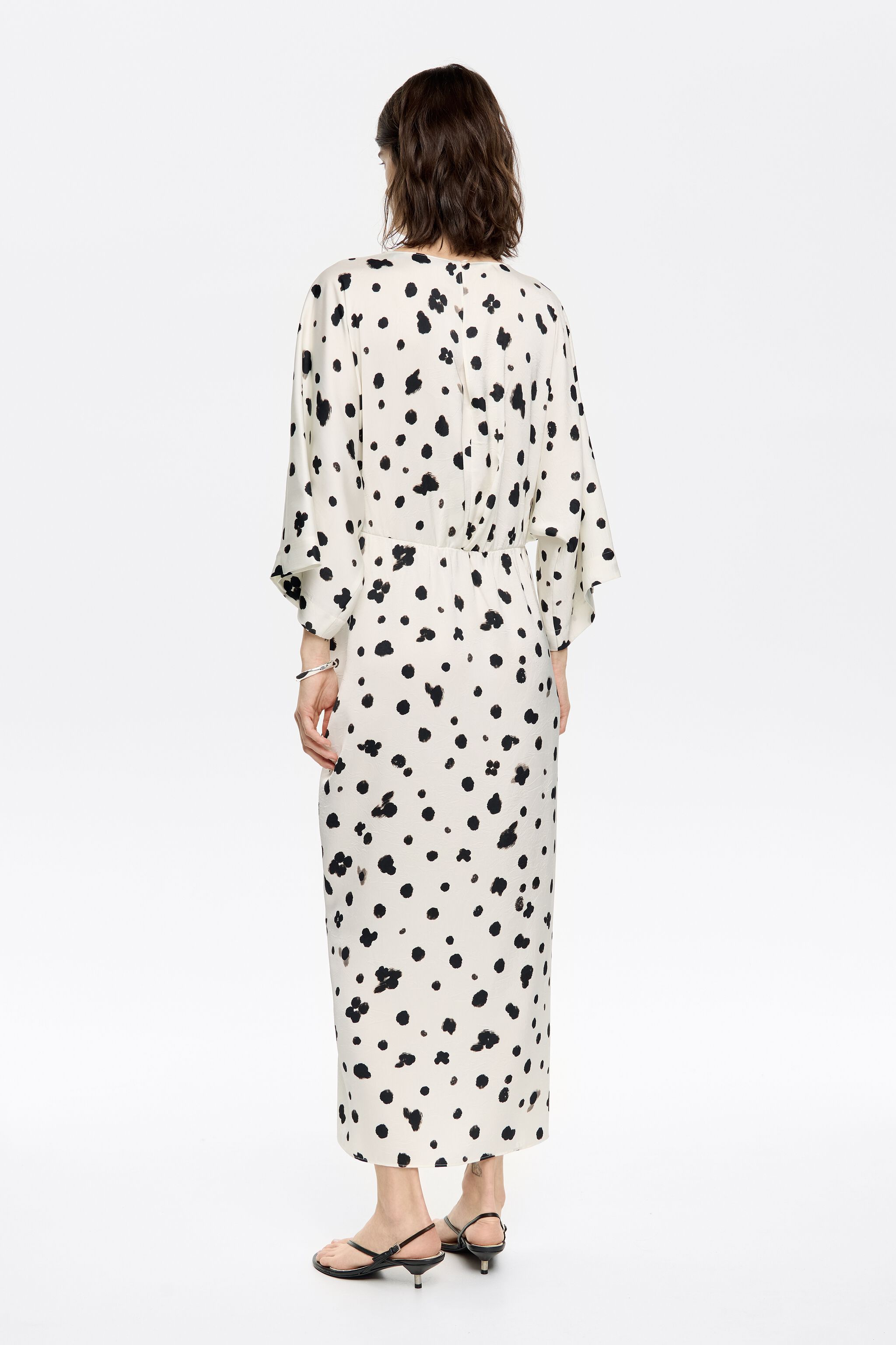 Ivory Graindots satin dress