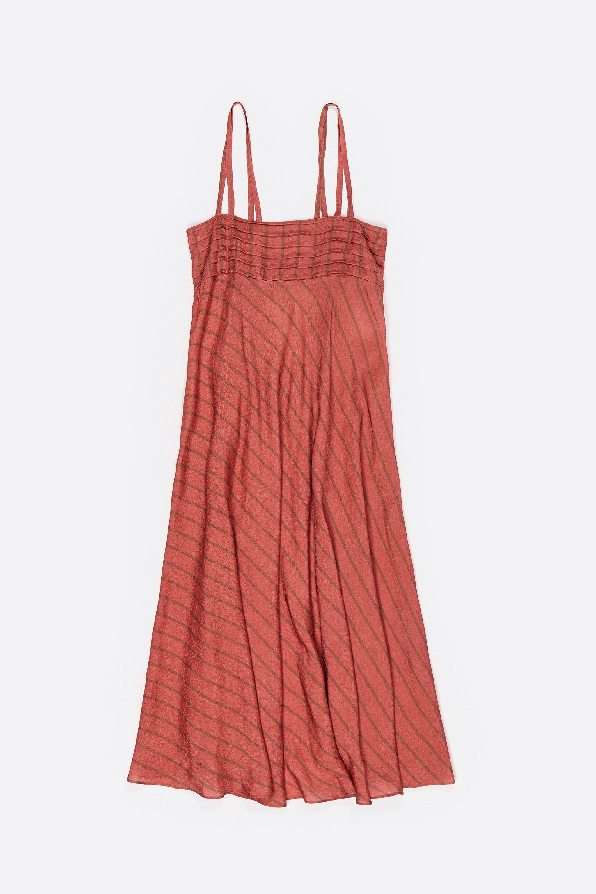 Coral camisole dress with flare