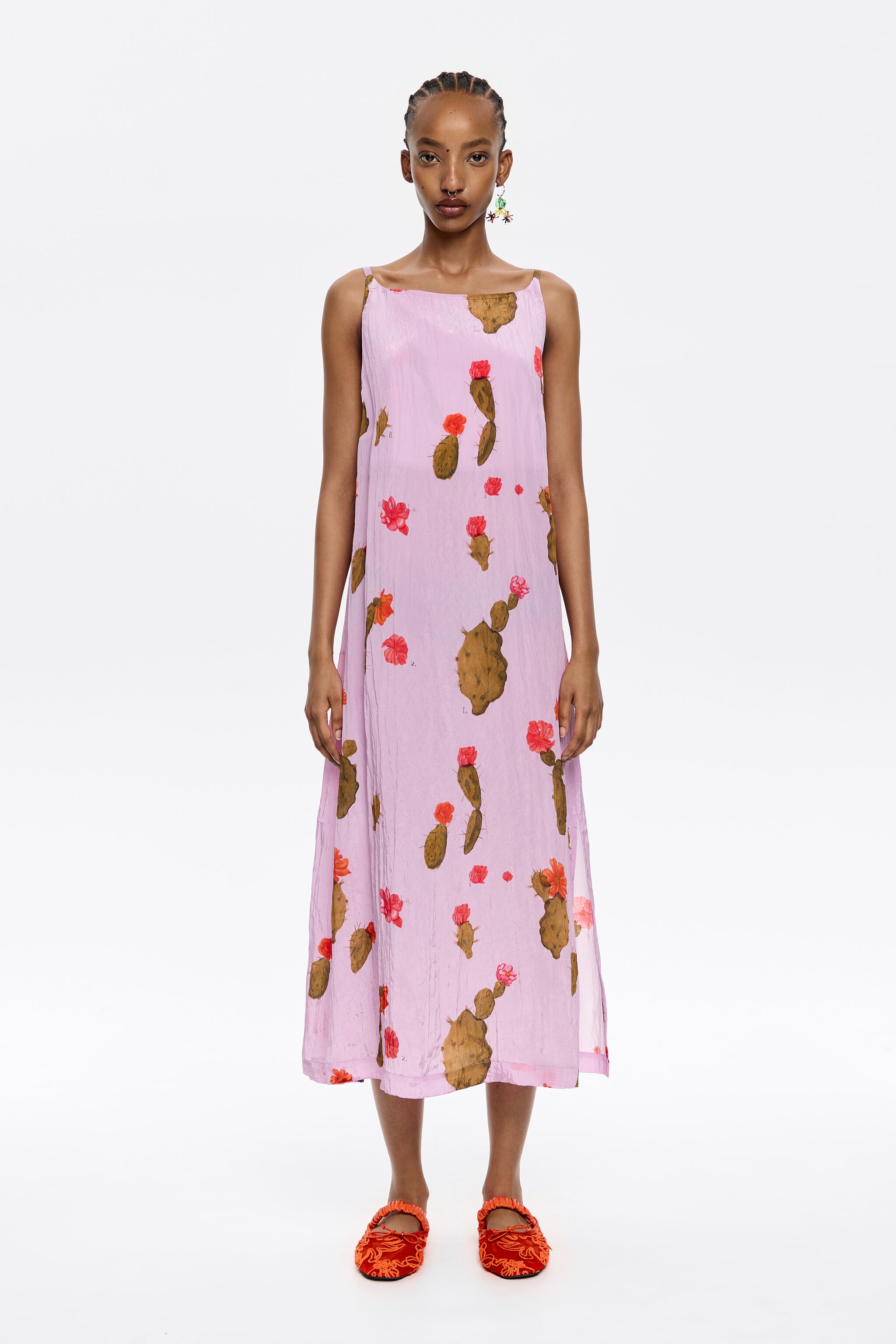 Pink Cactus A-line dress