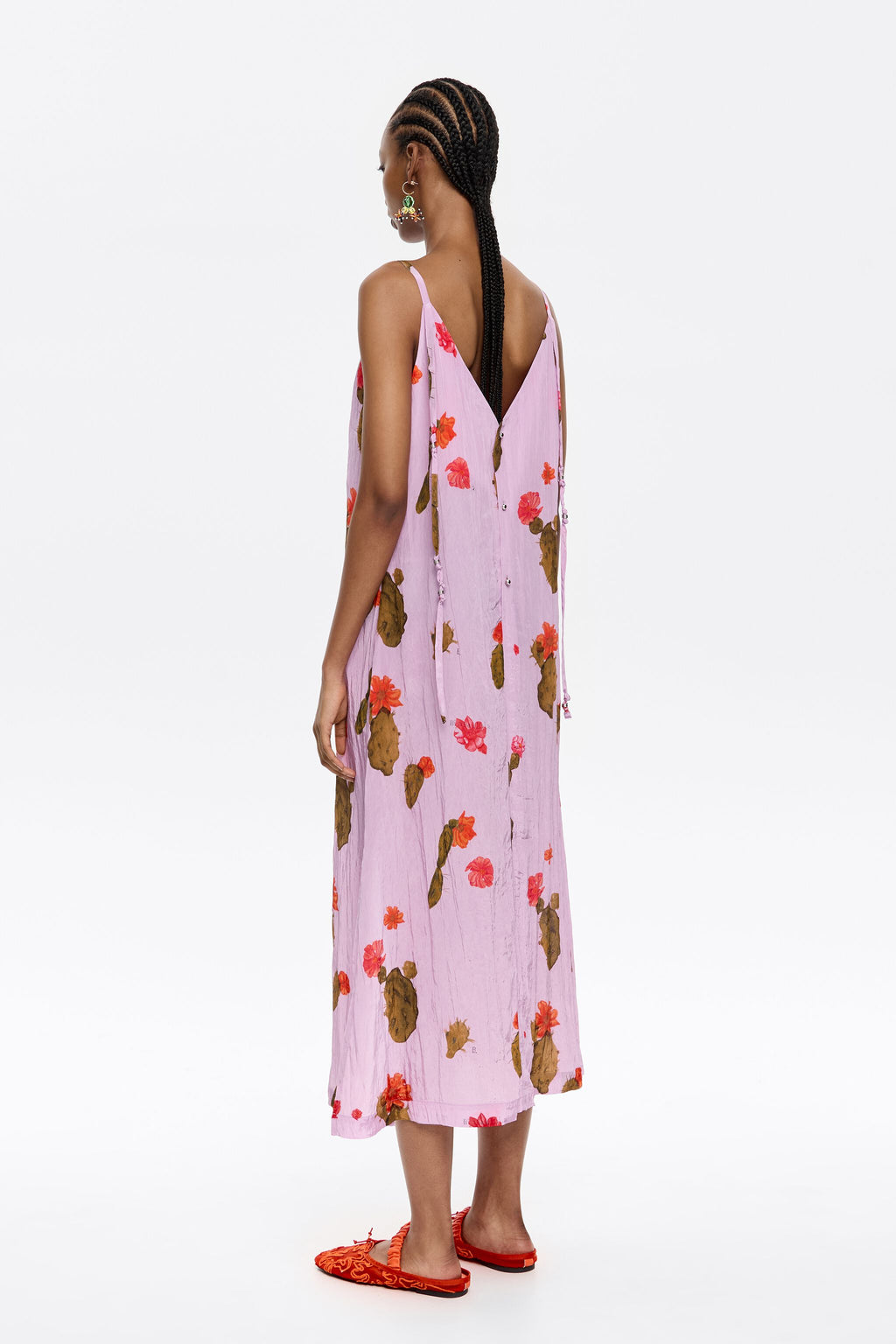 Pink Cactus A-line dress
