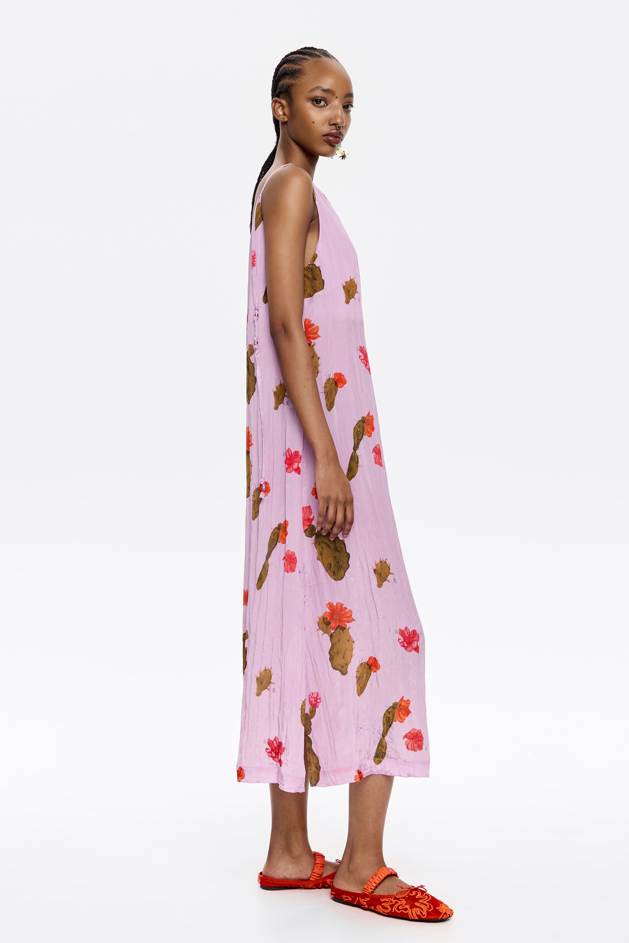 Pink Cactus A-line dress