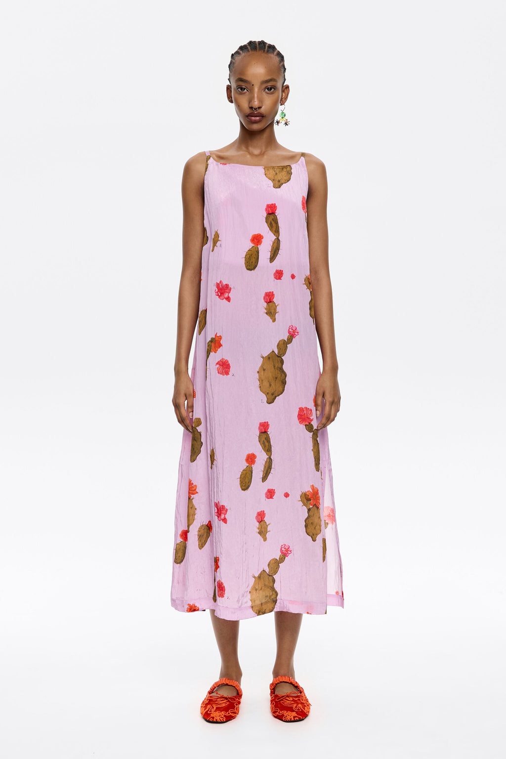 Pink Cactus A-line dress