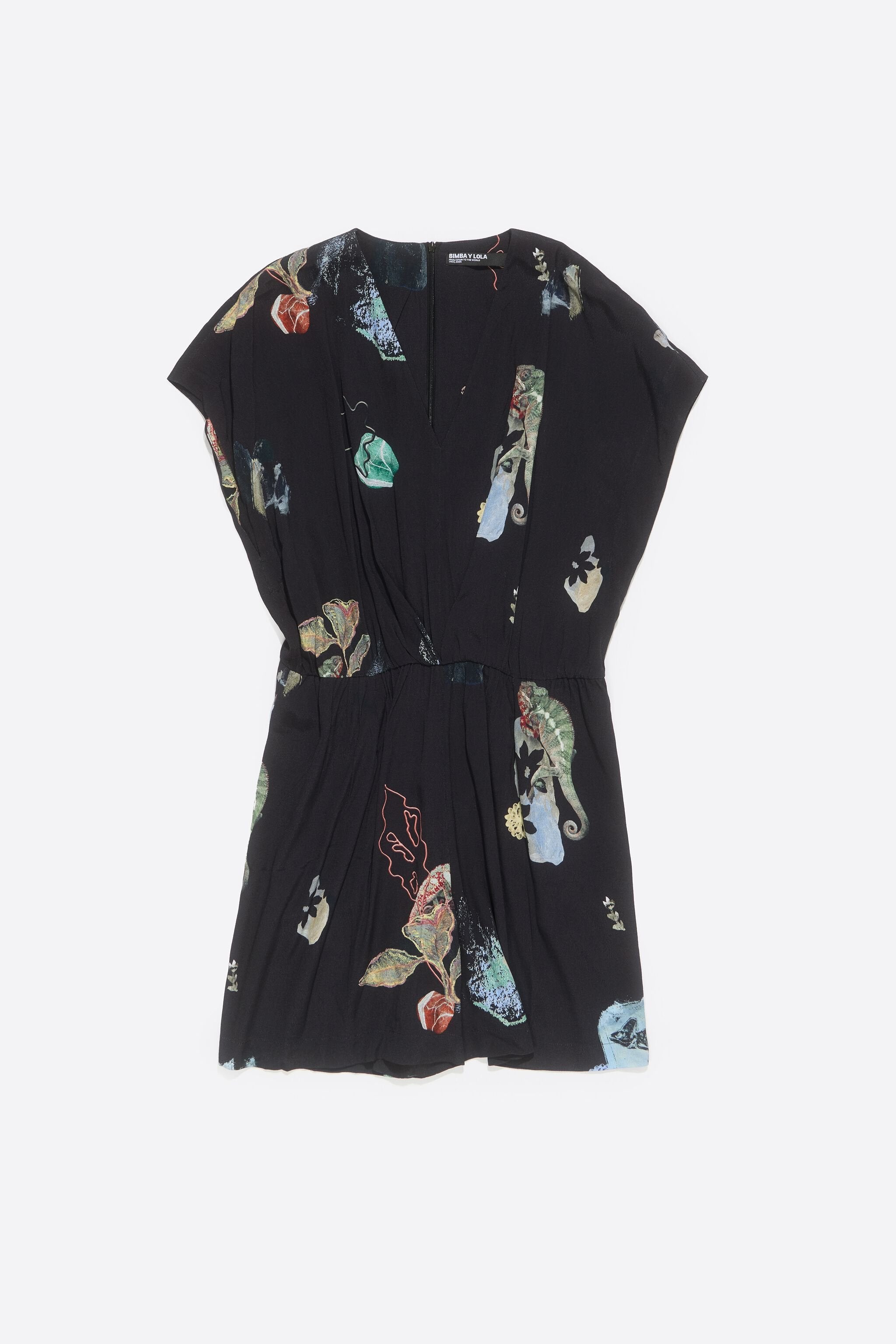 Short anthracite Chameleon playsuit