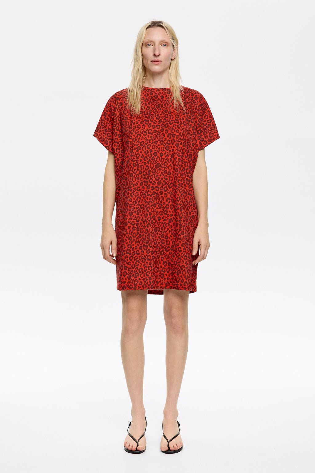 Red Animalspots mini dress