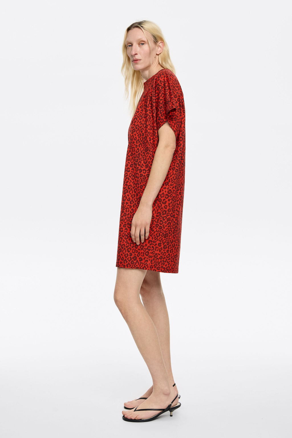 Red Animalspots mini dress