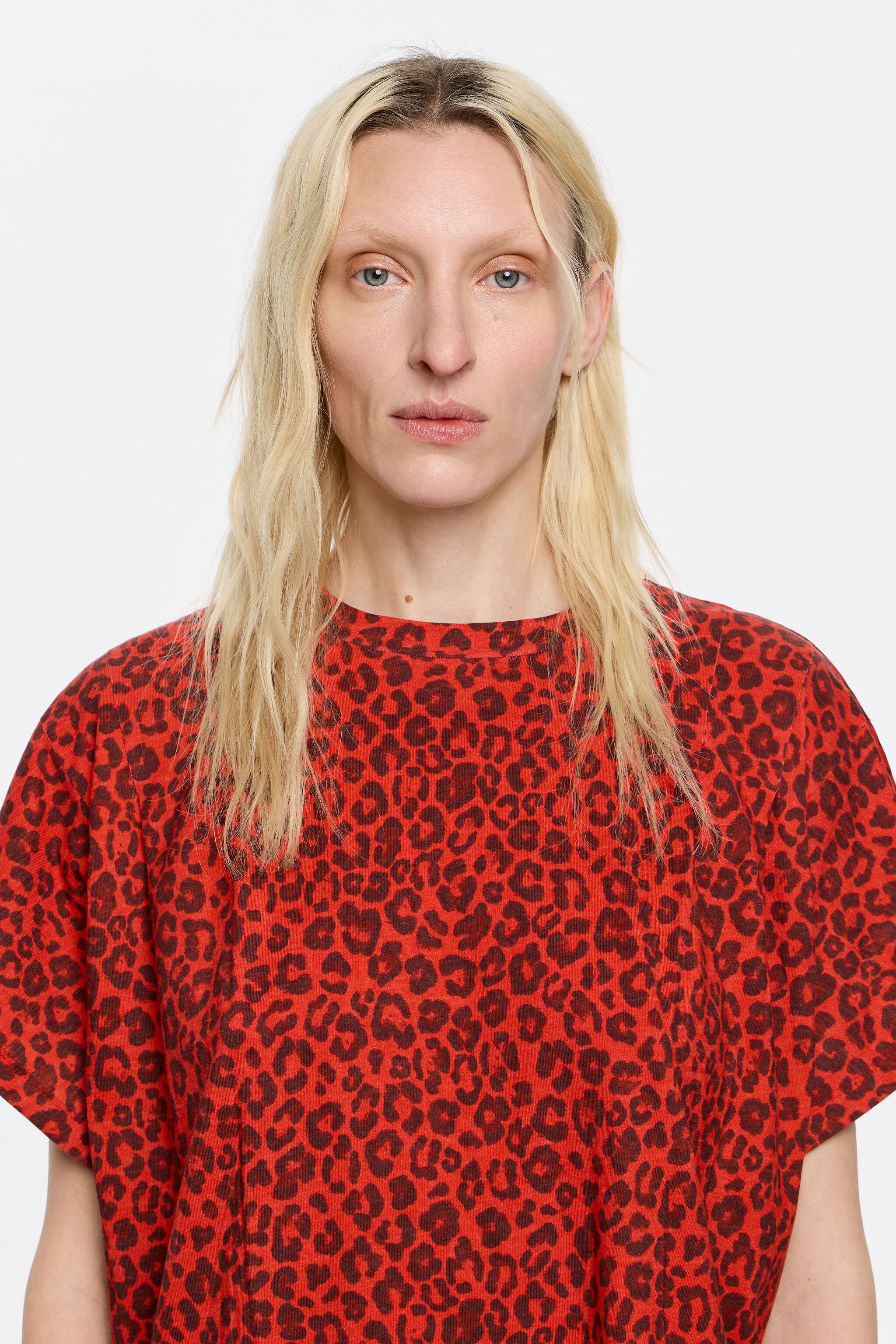 Red Animalspots mini dress