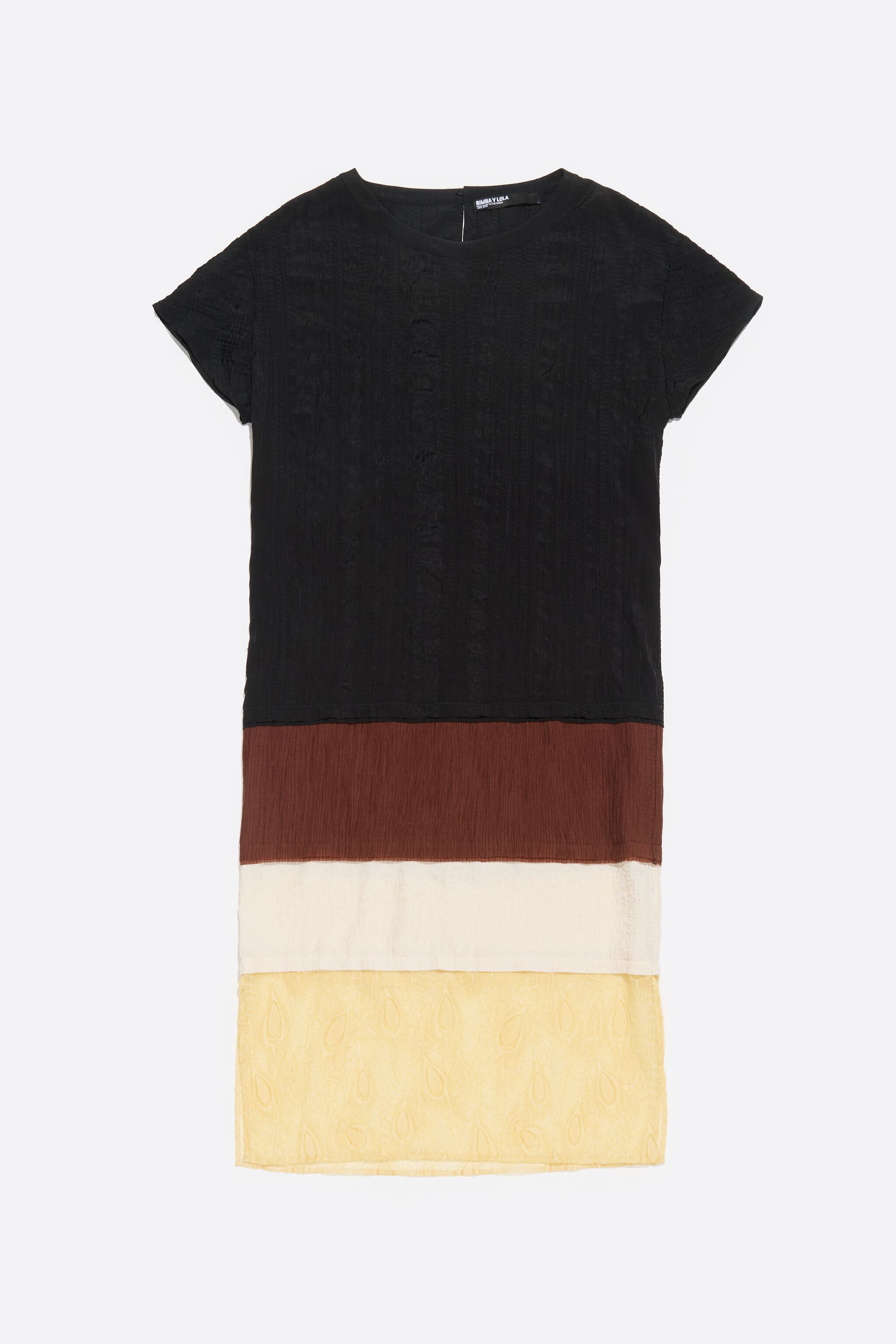 Black textured midi dress