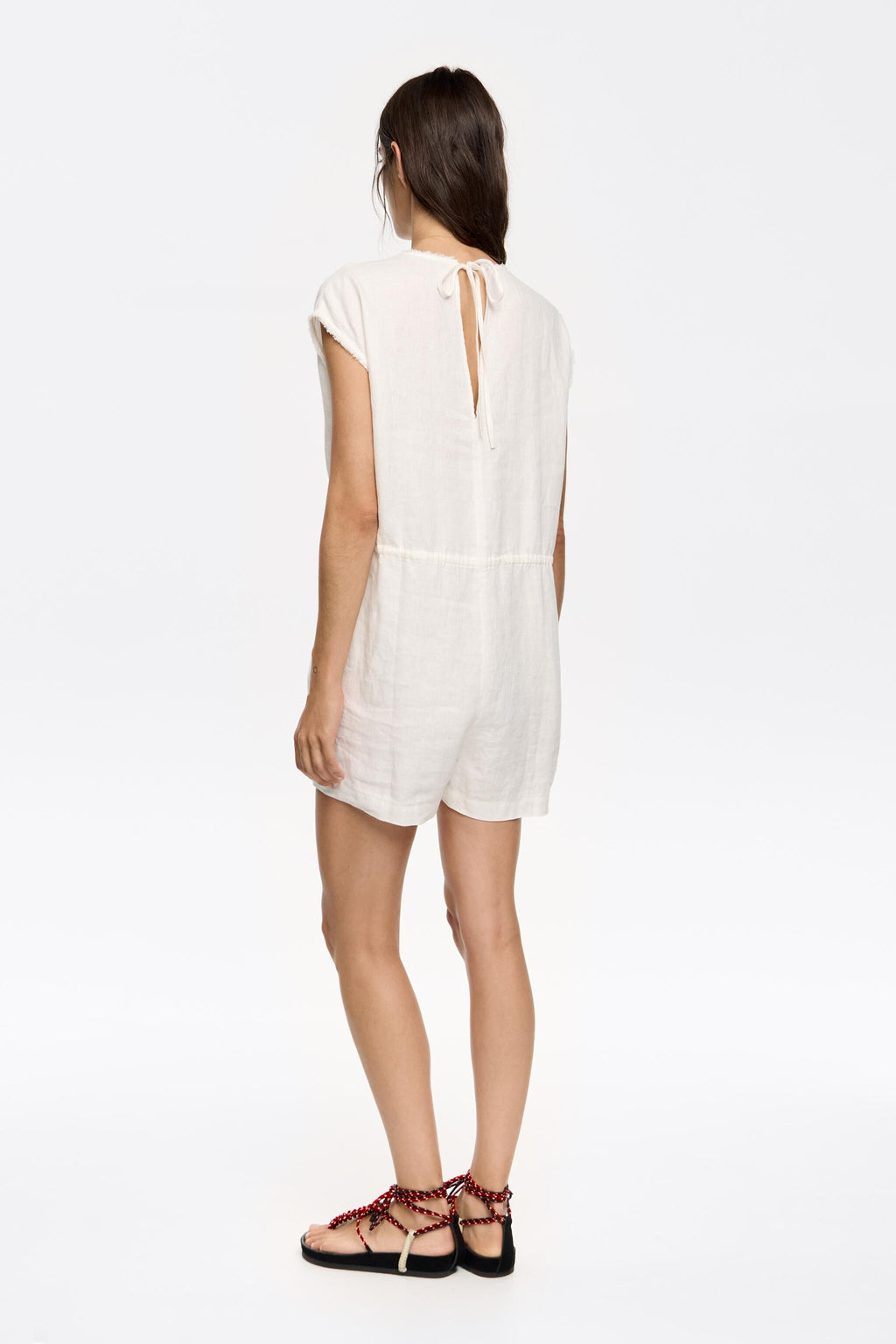 Ivory linen jumpsuit