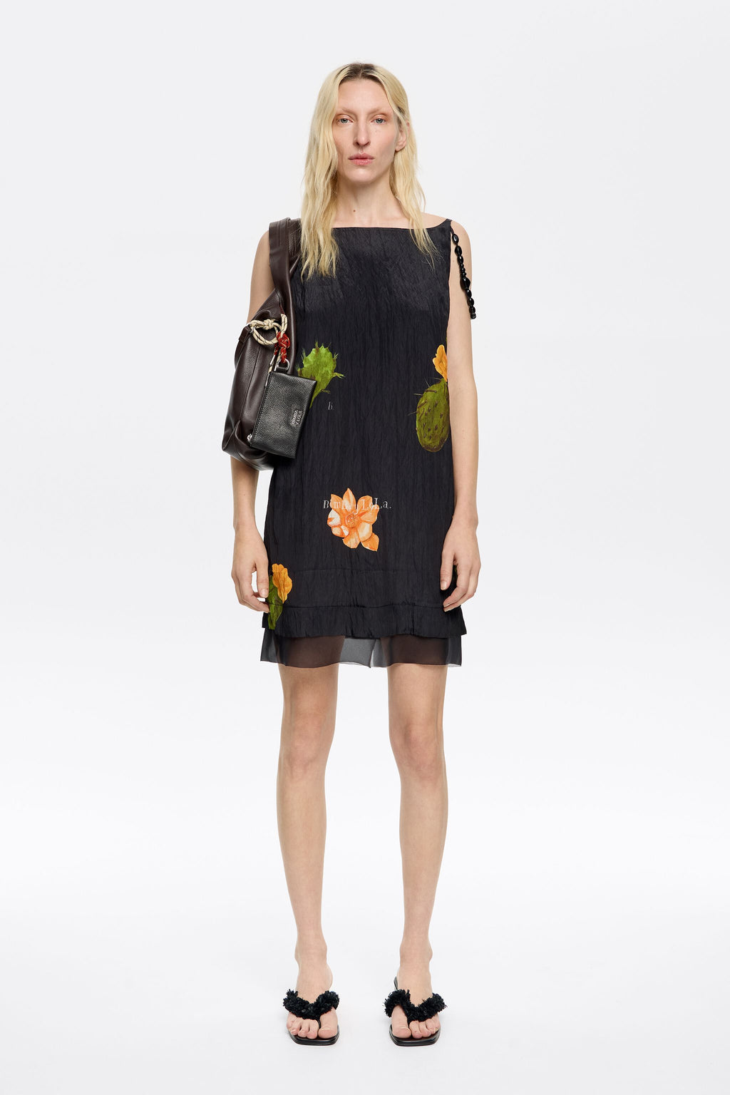 Black Cactus straight mini dress