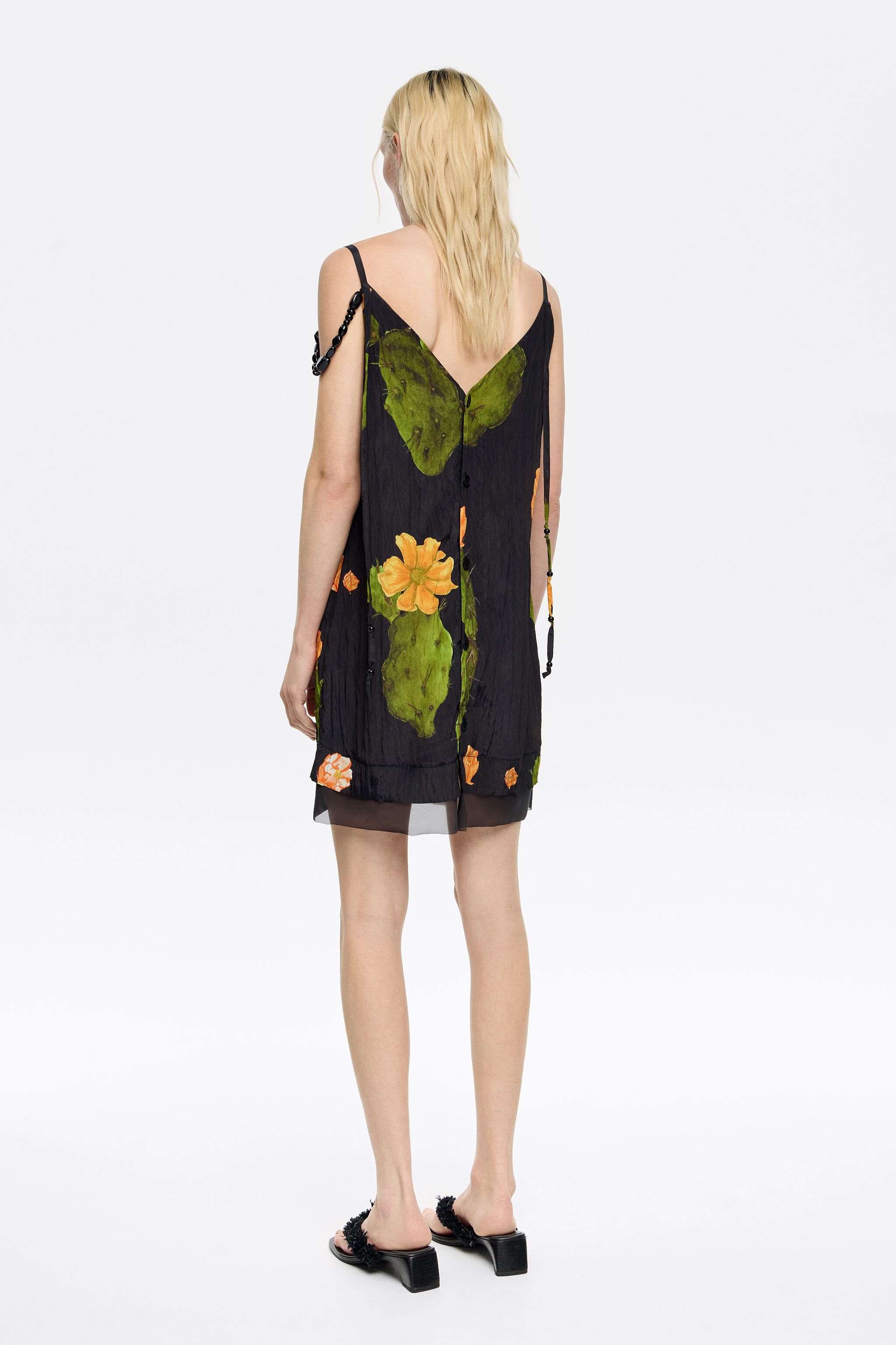 Black Cactus straight mini dress