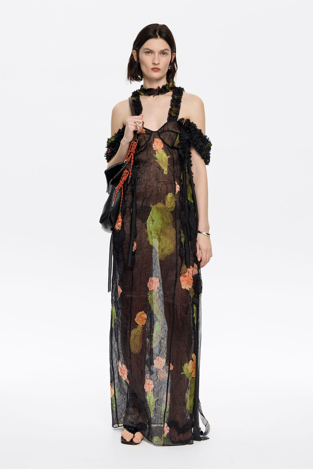 Long black Cactus dress