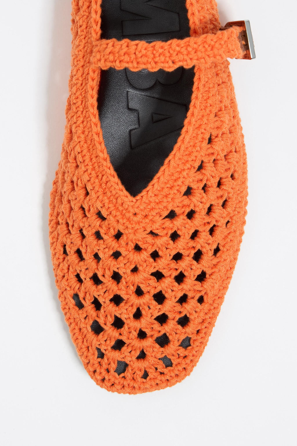 Orange crochet ballerina