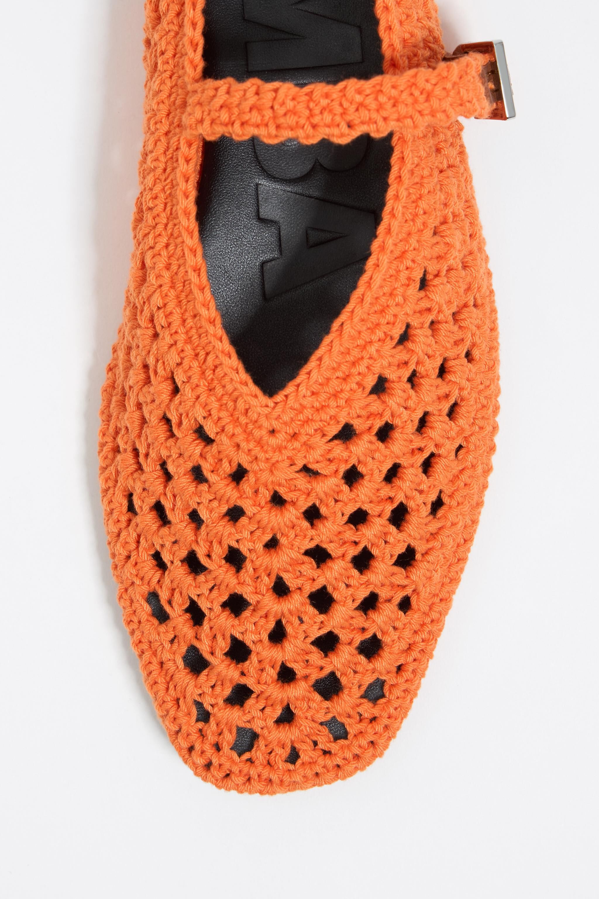 Orange crochet ballerina